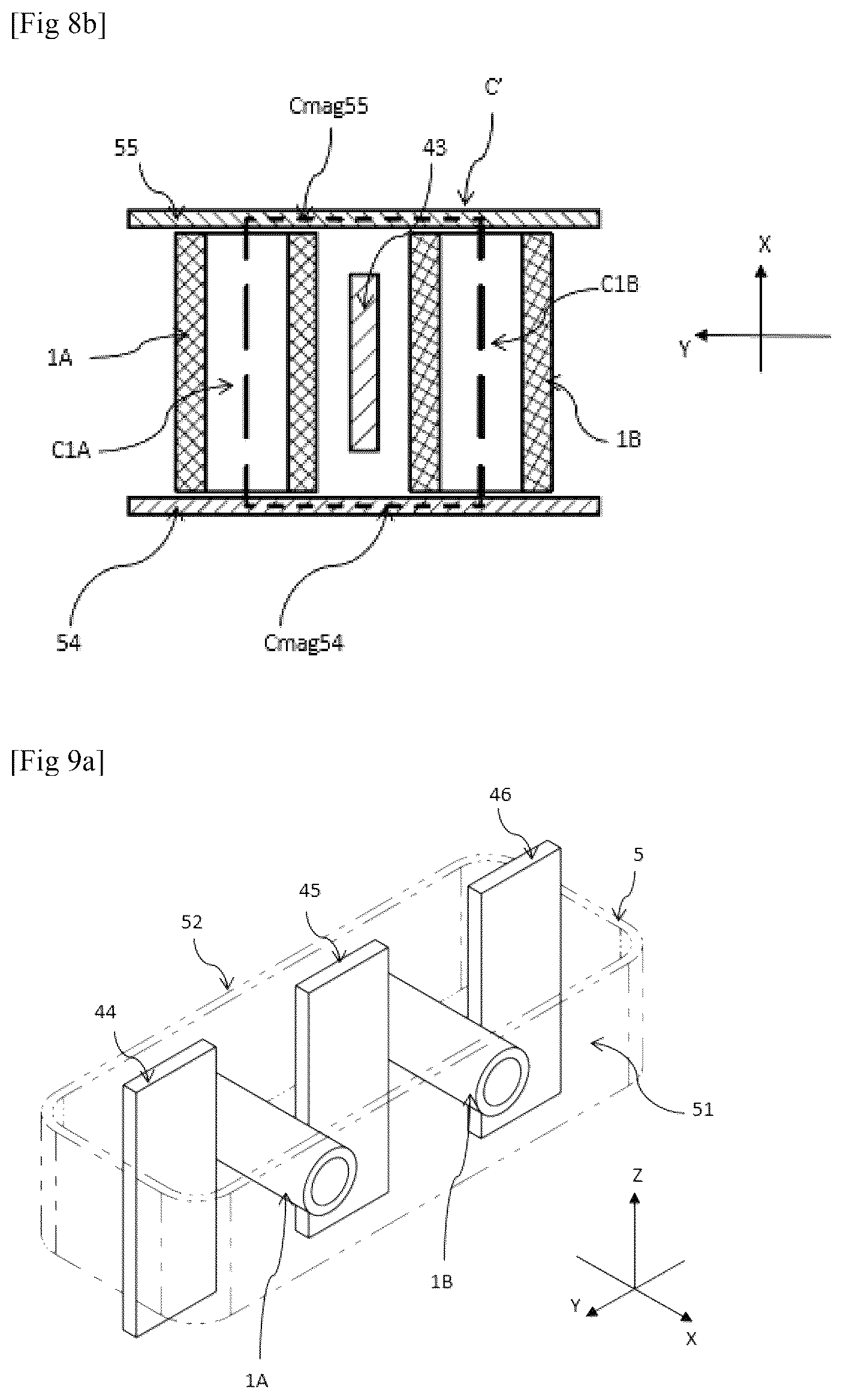 Patent US12618876 Figure 9 – Superparamagnetic transducer and corresponding magnetic field flow sensor for measuring a direct current
