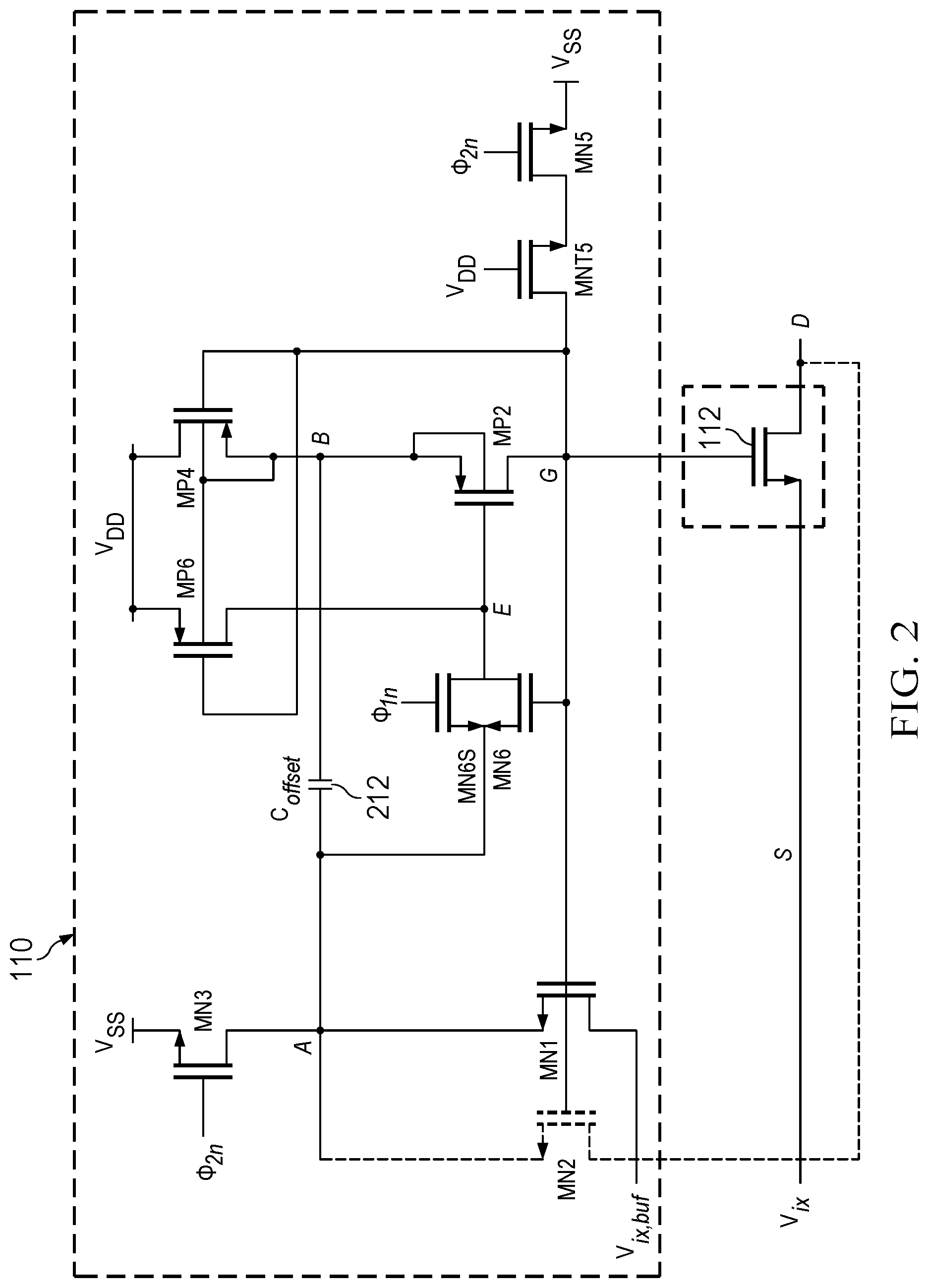 Patent US12618880 Figure 2 – Ultra-low-power front end for beyond-the-rails voltage sensing
