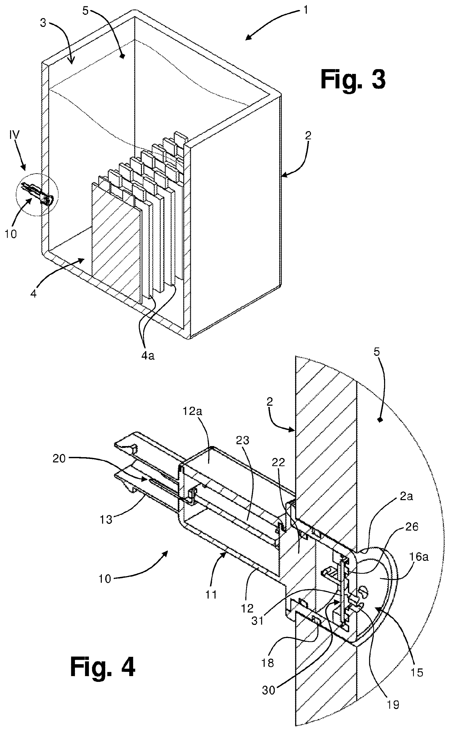 Patent US12618891 Figure 2 – Sensor device for monitoring the dielectric strength of a dielectric fluid, in particular a fluid for the thermal conditioning of a battery