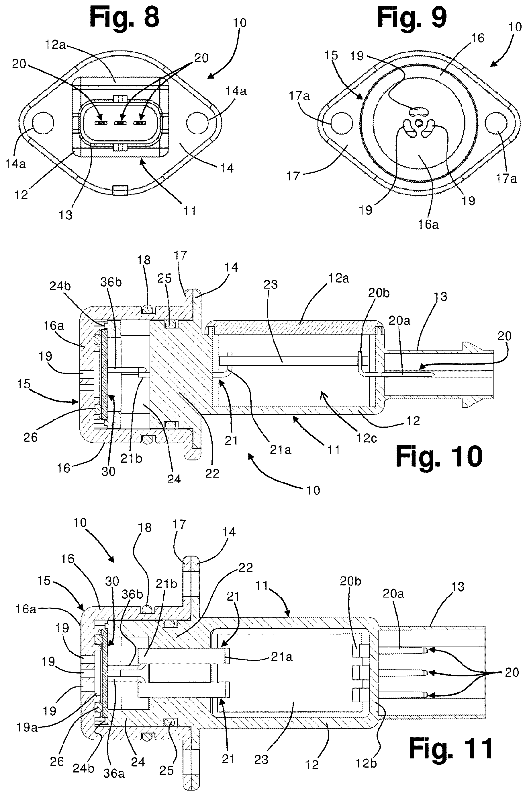 Patent US12618891 Figure 4 – Sensor device for monitoring the dielectric strength of a dielectric fluid, in particular a fluid for the thermal conditioning of a battery