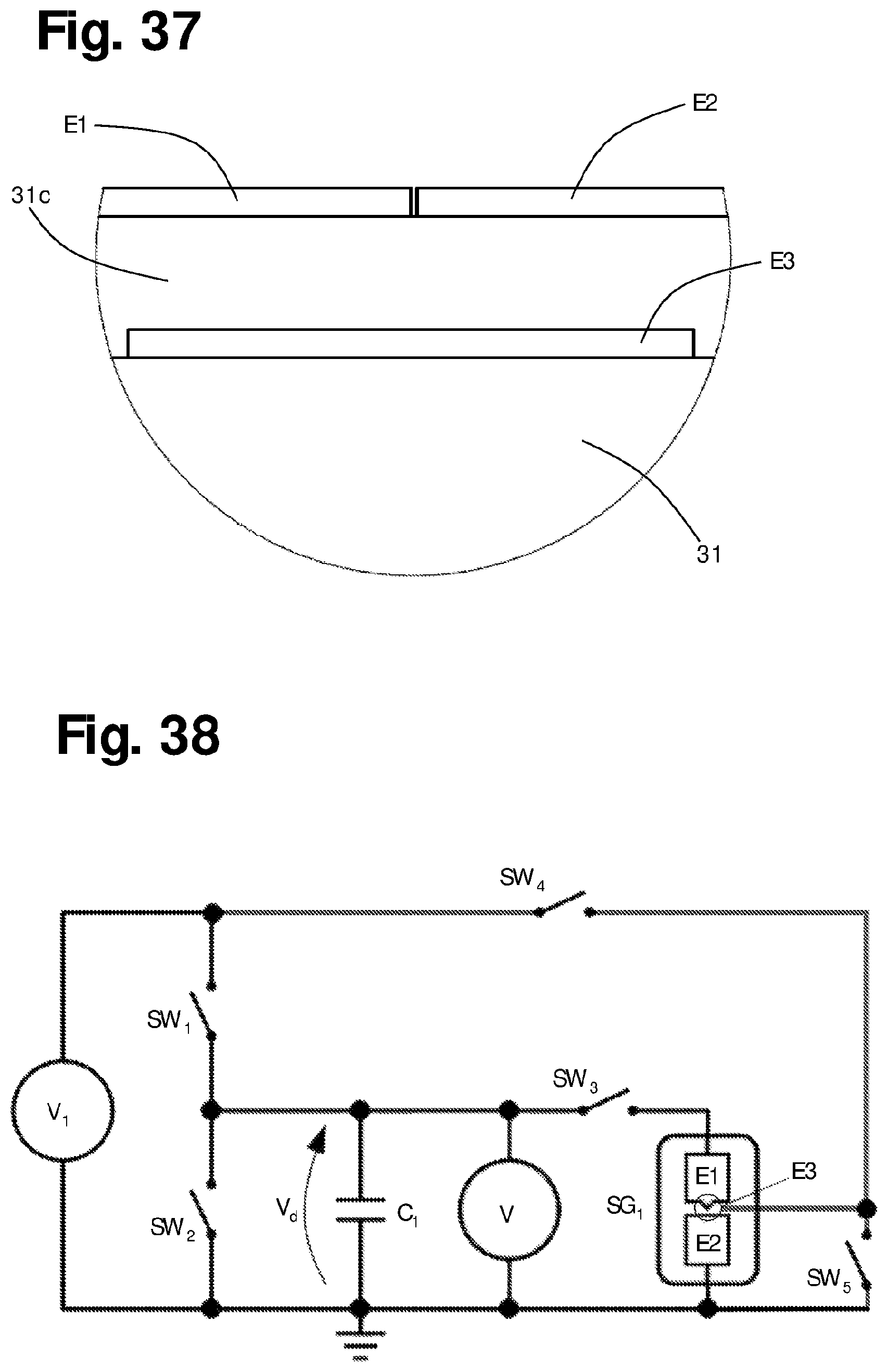 Patent US12618891 Figure 15 – Sensor device for monitoring the dielectric strength of a dielectric fluid, in particular a fluid for the thermal conditioning of a battery