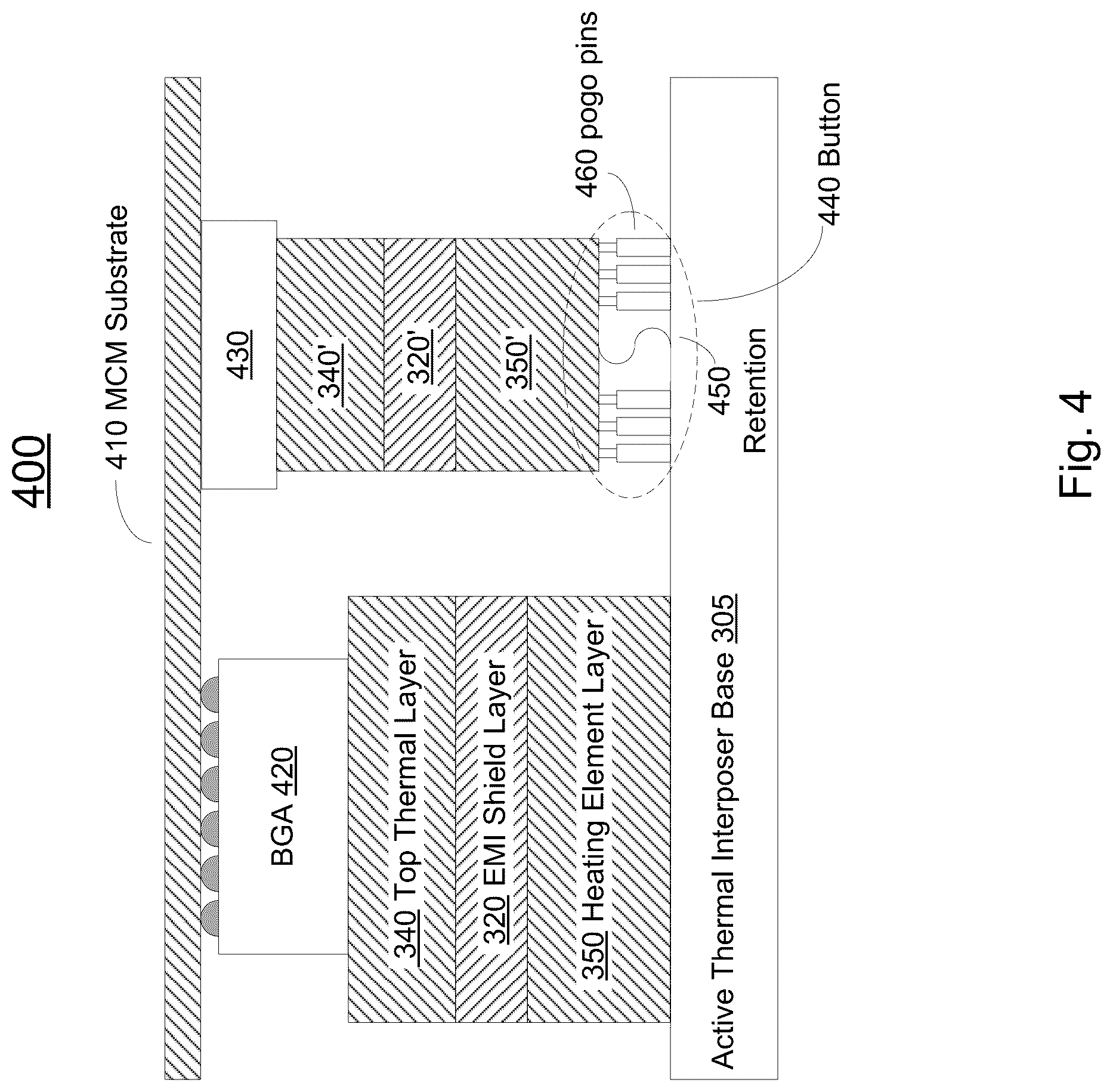 Patent US12618896 Figure 7 – Active thermal interposer device with thermal isolation structures