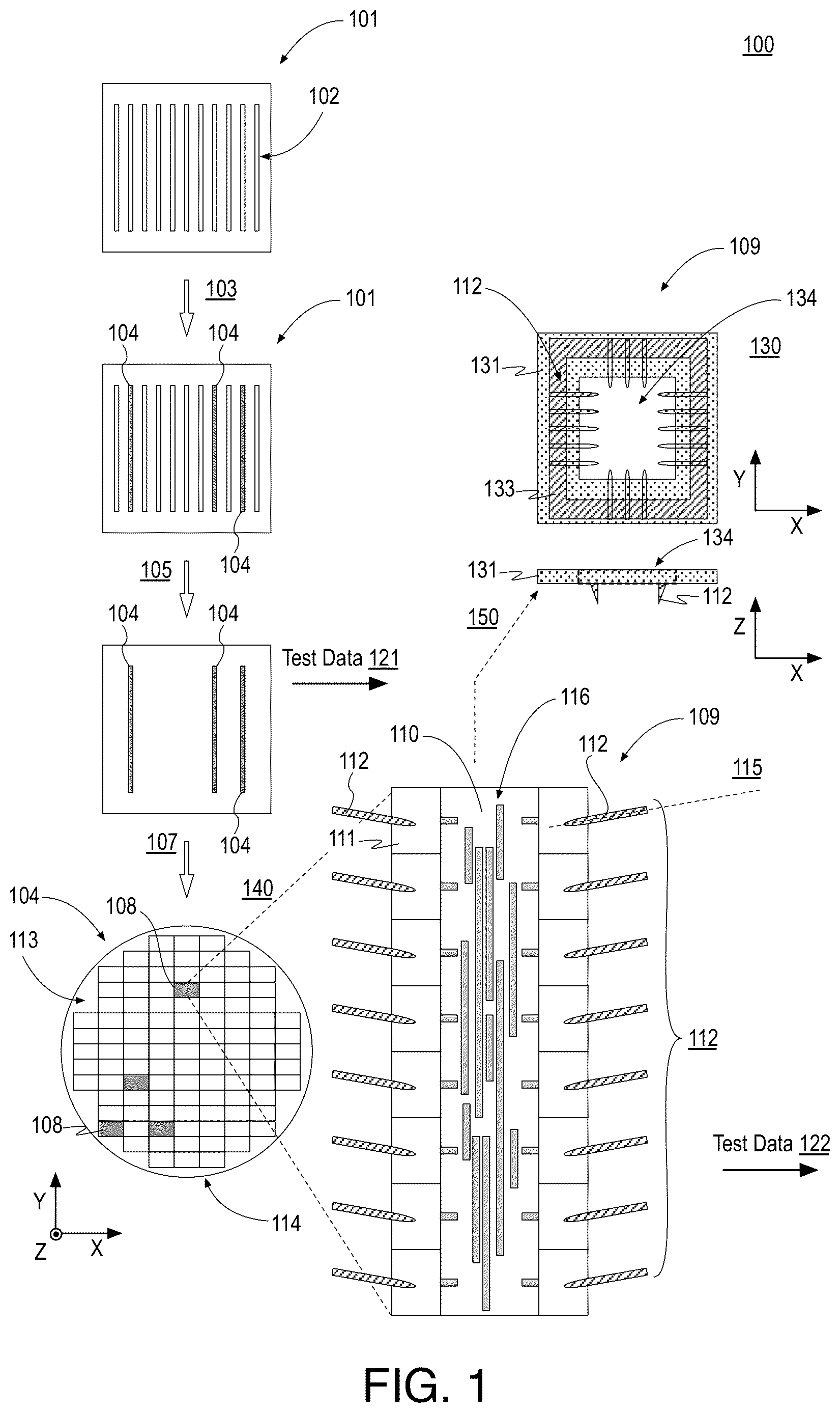 Patent US12618900 Figure 1 – Wafer level electron beam prober