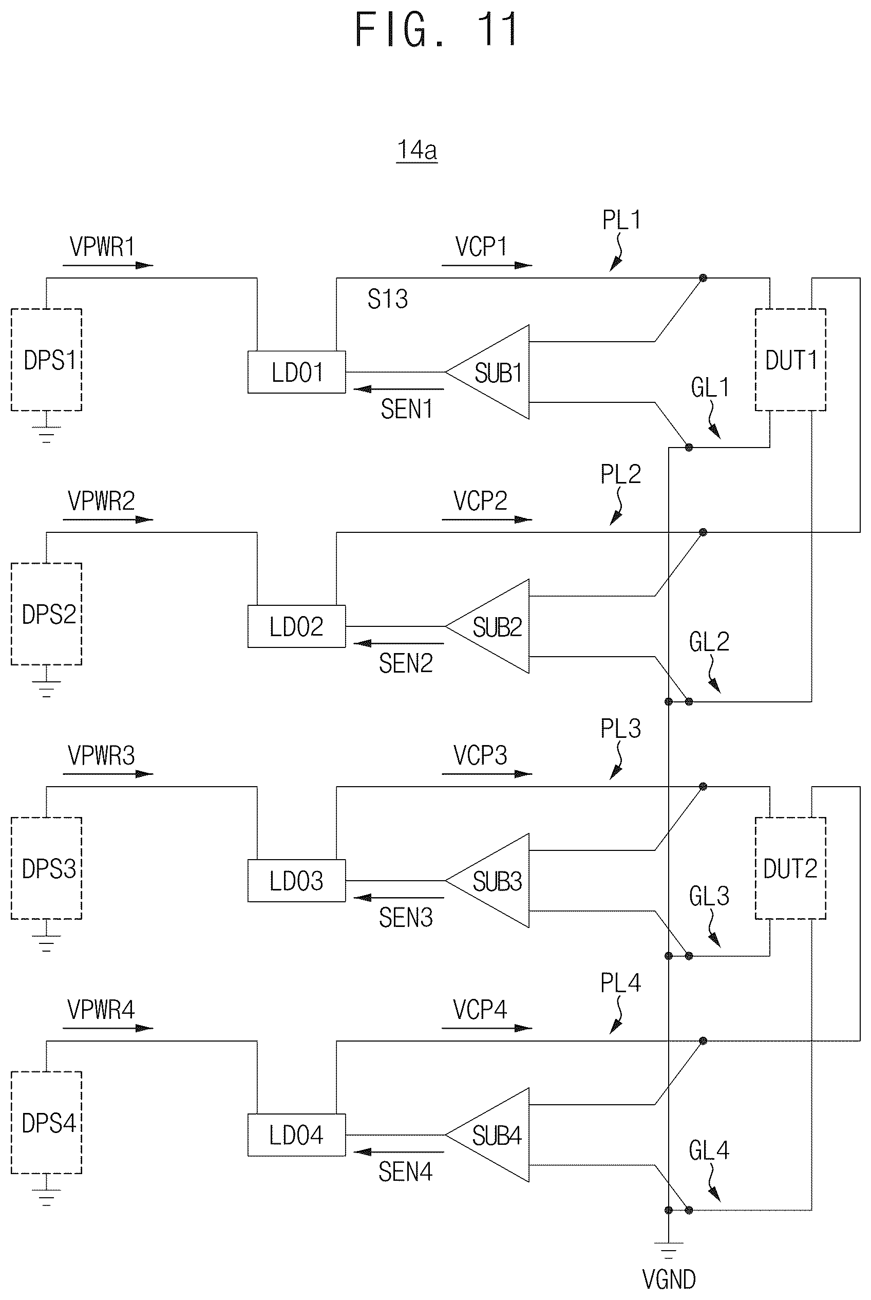 Patent US12618902 Figure 16 – Probe card including power compensation circuit and test system including the same