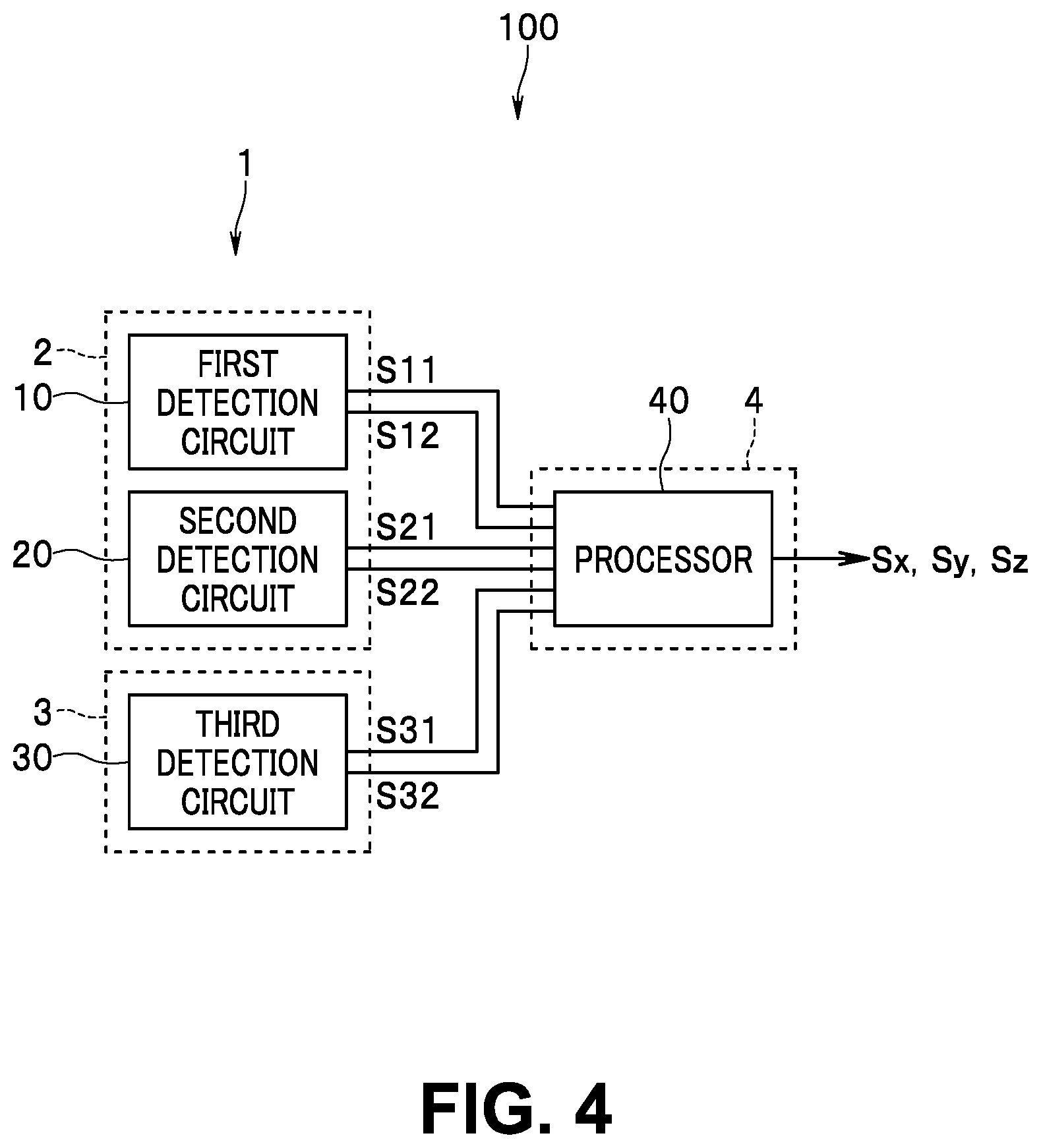 Patent US12618921 Figure 4 – Magnetic sensor including magnetic detection element and magnetic field generator disposed on inclined surface