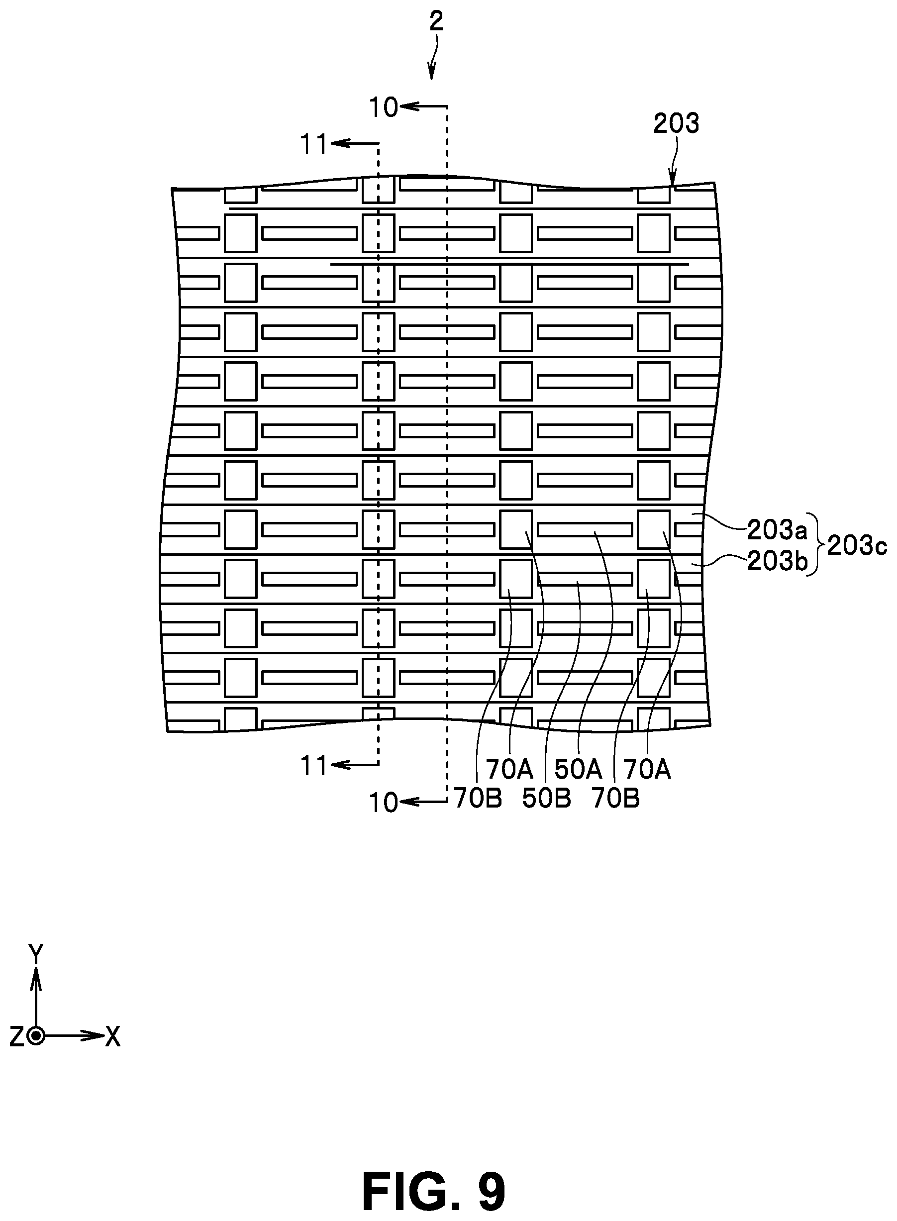 Patent US12618921 Figure 9 – Magnetic sensor including magnetic detection element and magnetic field generator disposed on inclined surface
