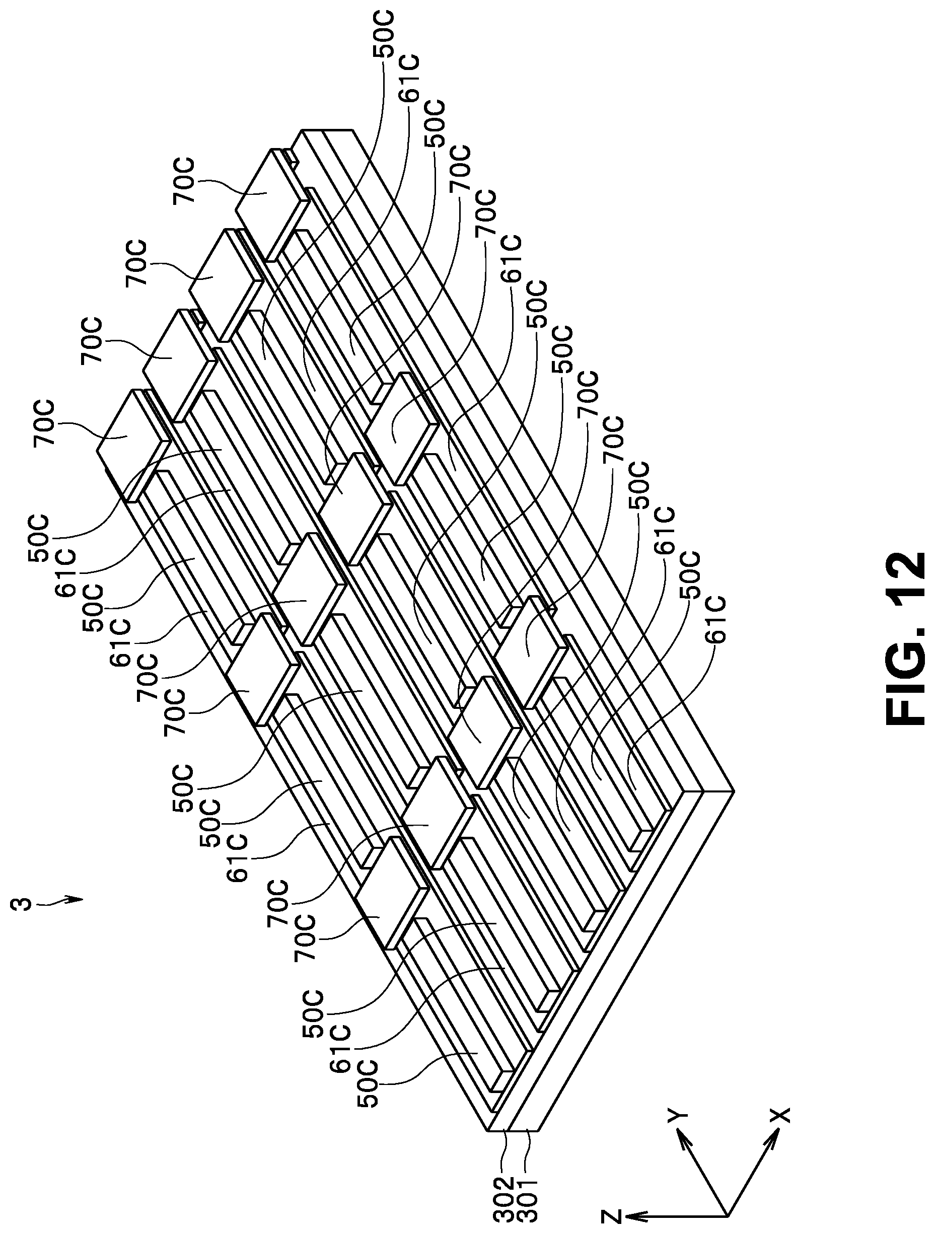 Patent US12618921 Figure 12 – Magnetic sensor including magnetic detection element and magnetic field generator disposed on inclined surface