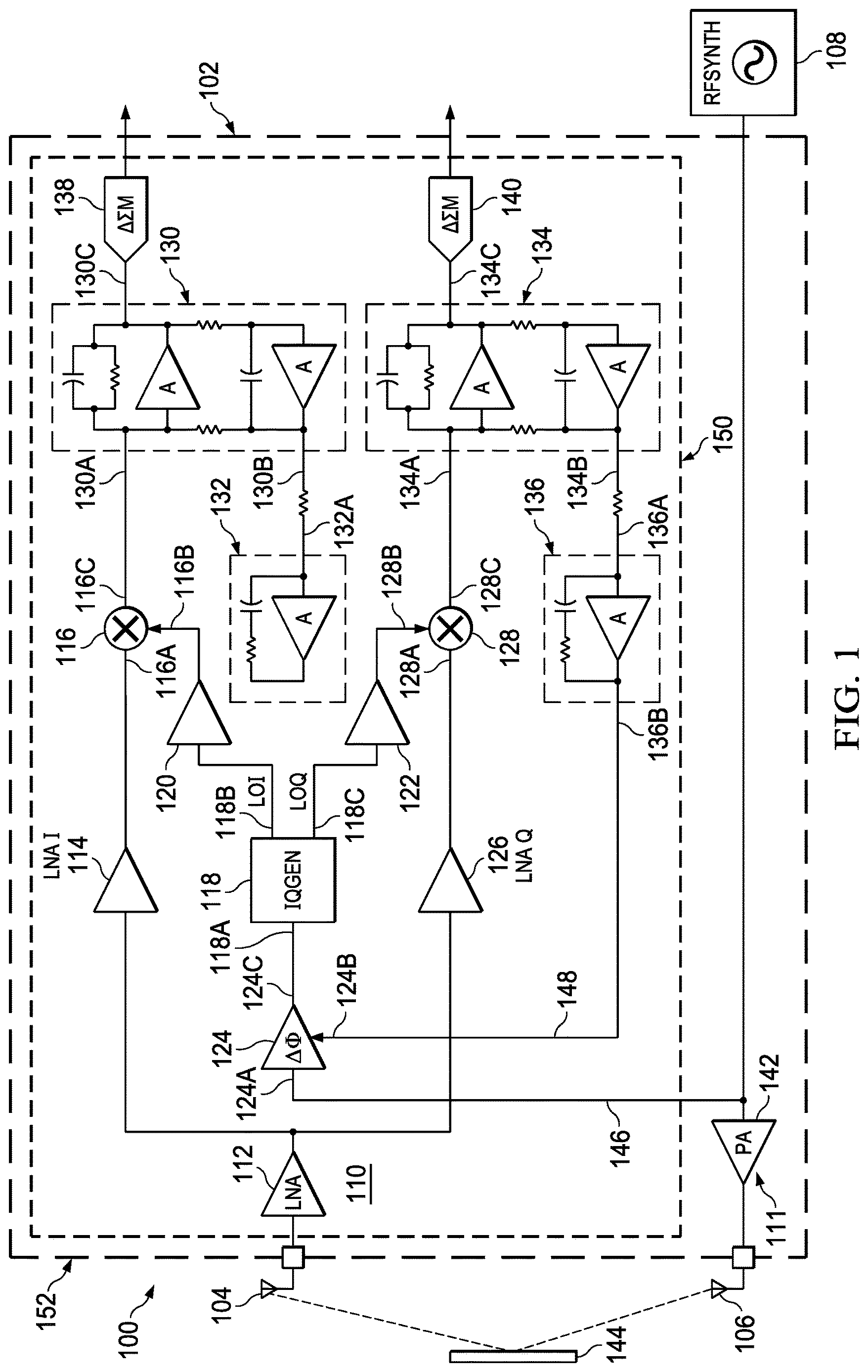 Patent US12618939 — Radar transceiver — Figure 1