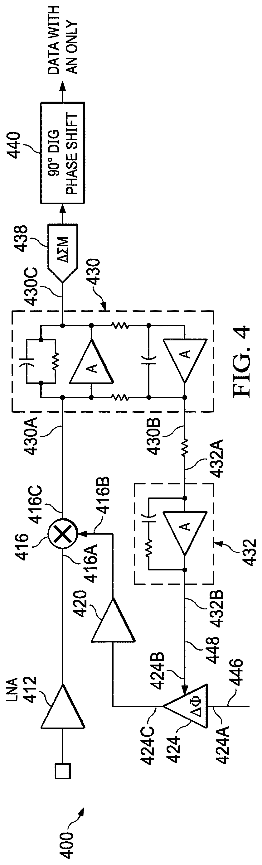 Patent US12618939 Figure 4 – Radar transceiver