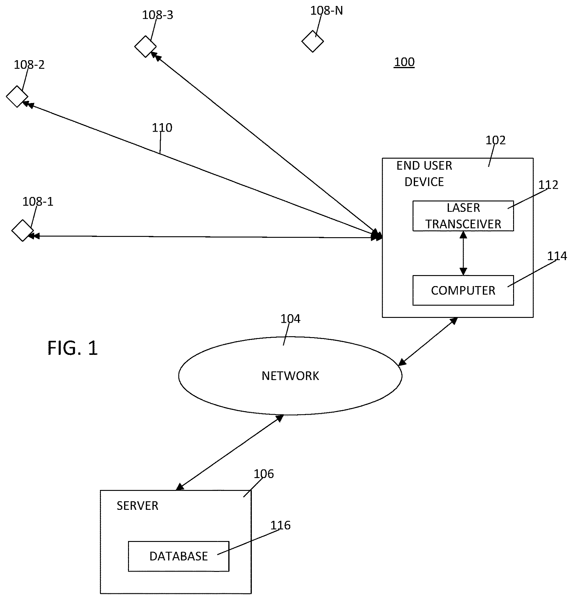 Patent US12618946 Figure 1 – Optical positioning and navigating system