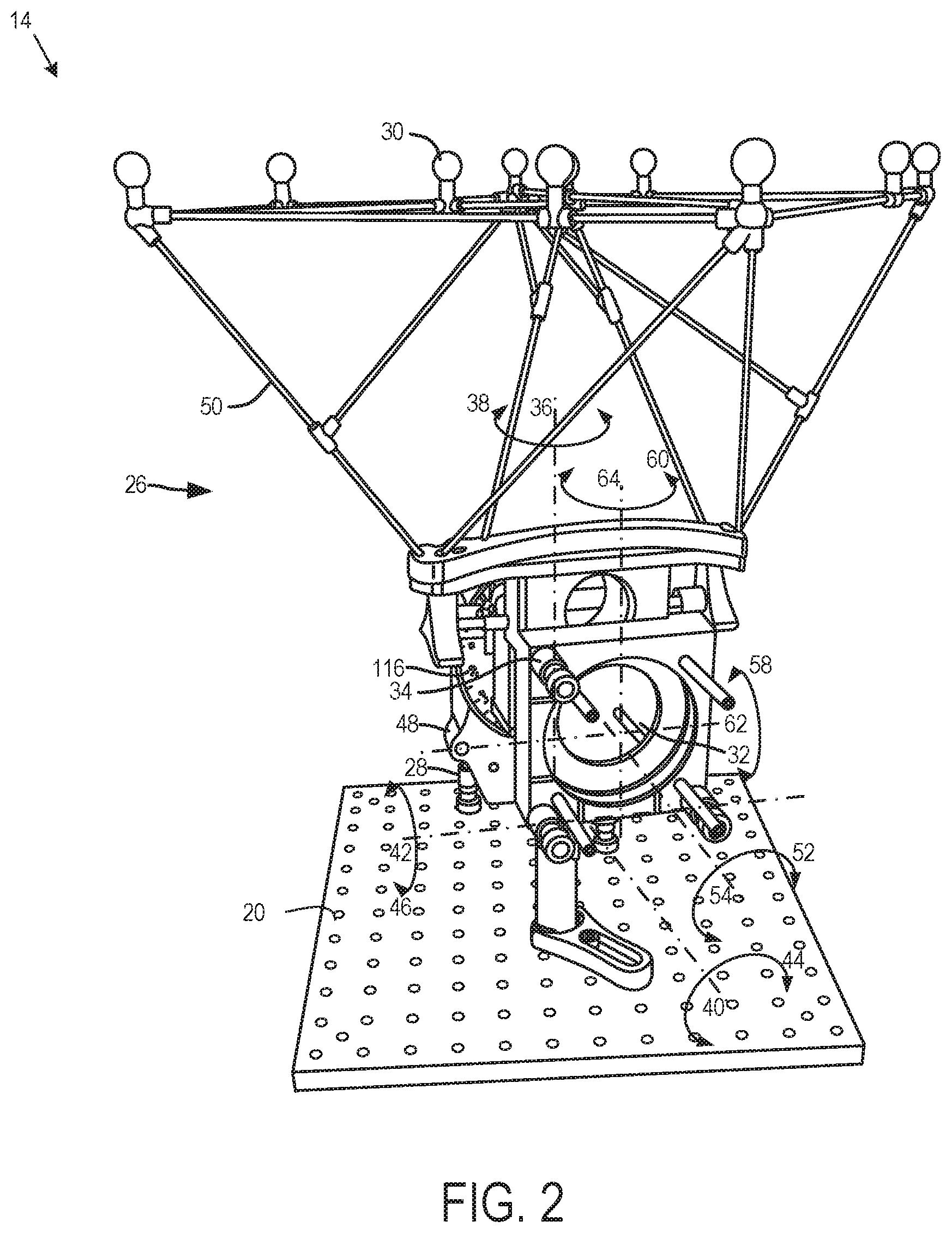 Patent US12618952 Figure 2 – Staging system to verify accuracy of a motion tracking system