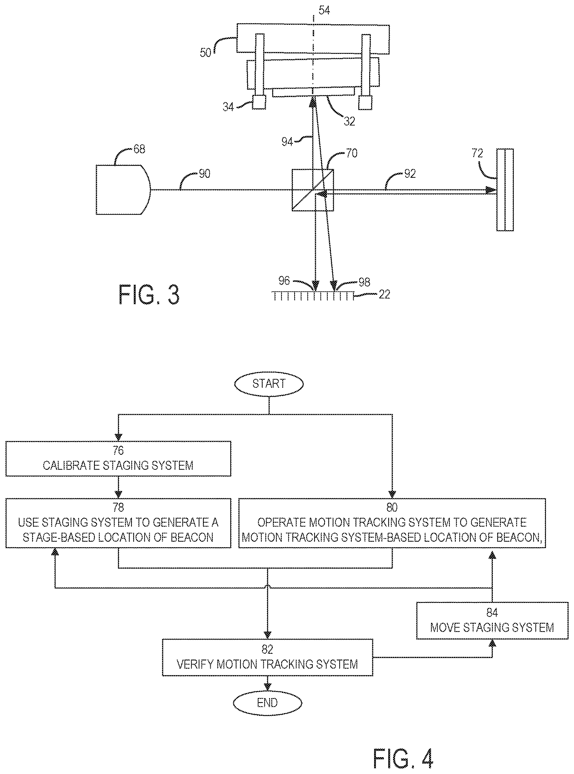 Patent US12618952 Figure 3 – Staging system to verify accuracy of a motion tracking system