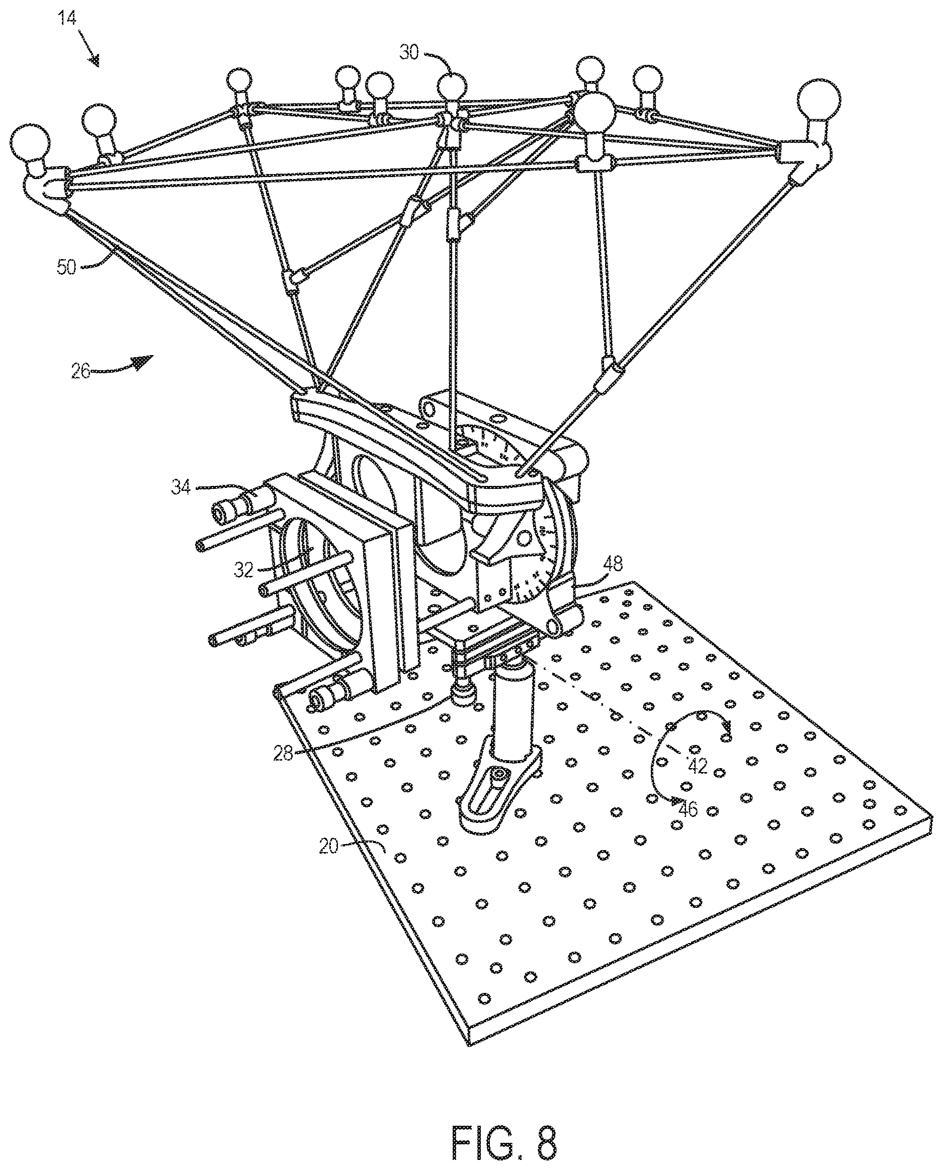 Patent US12618952 Figure 12 – Staging system to verify accuracy of a motion tracking system