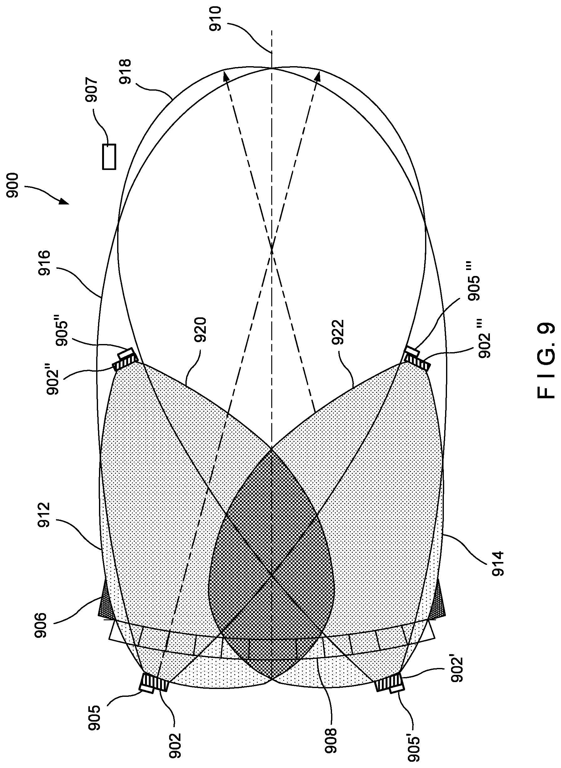 Patent US12618962 Figure 9 – Device, system, and method for tracking multiple projectiles