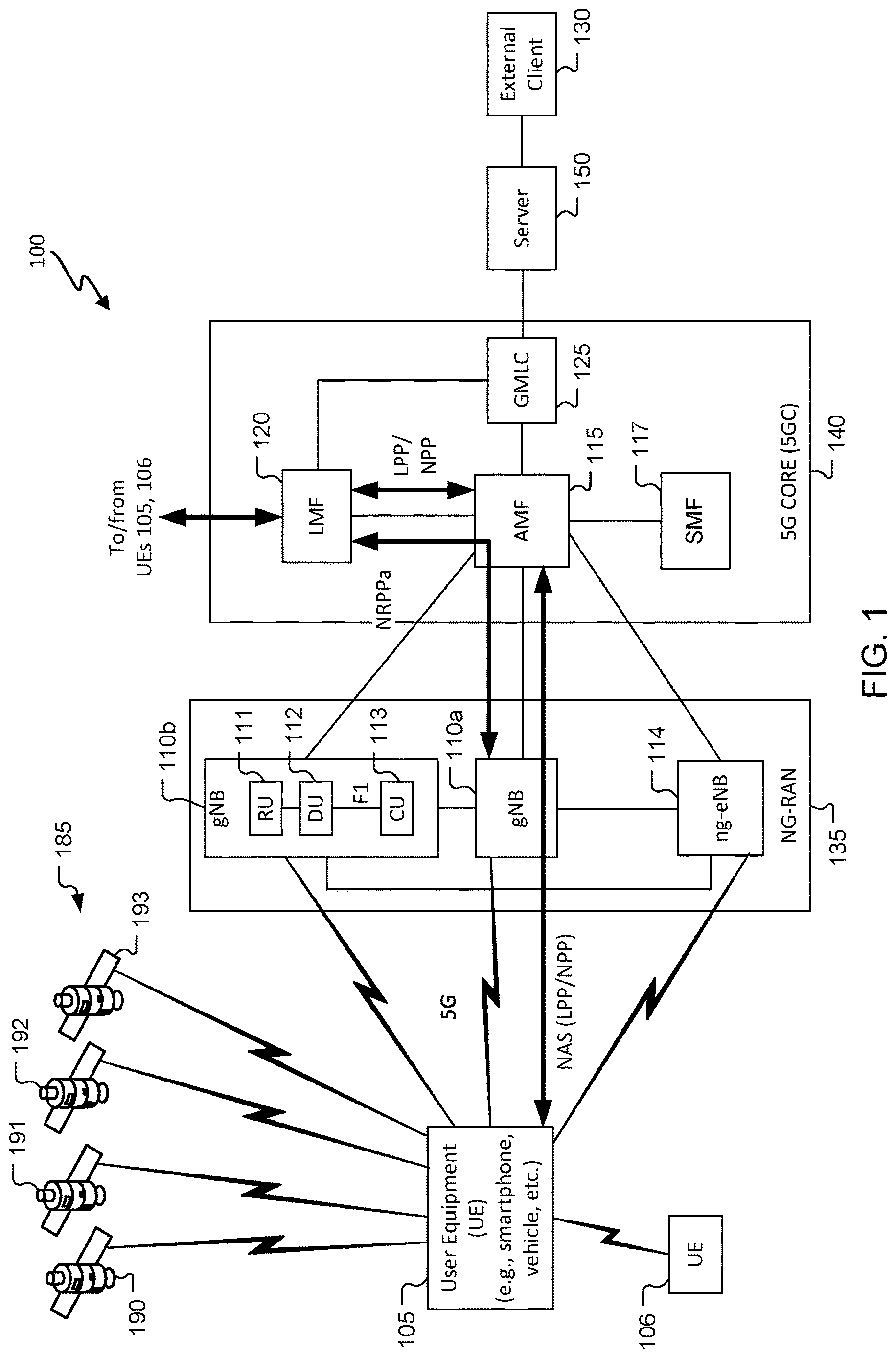 Patent US12618963 Figure 1 – Radio frequency sensing communication