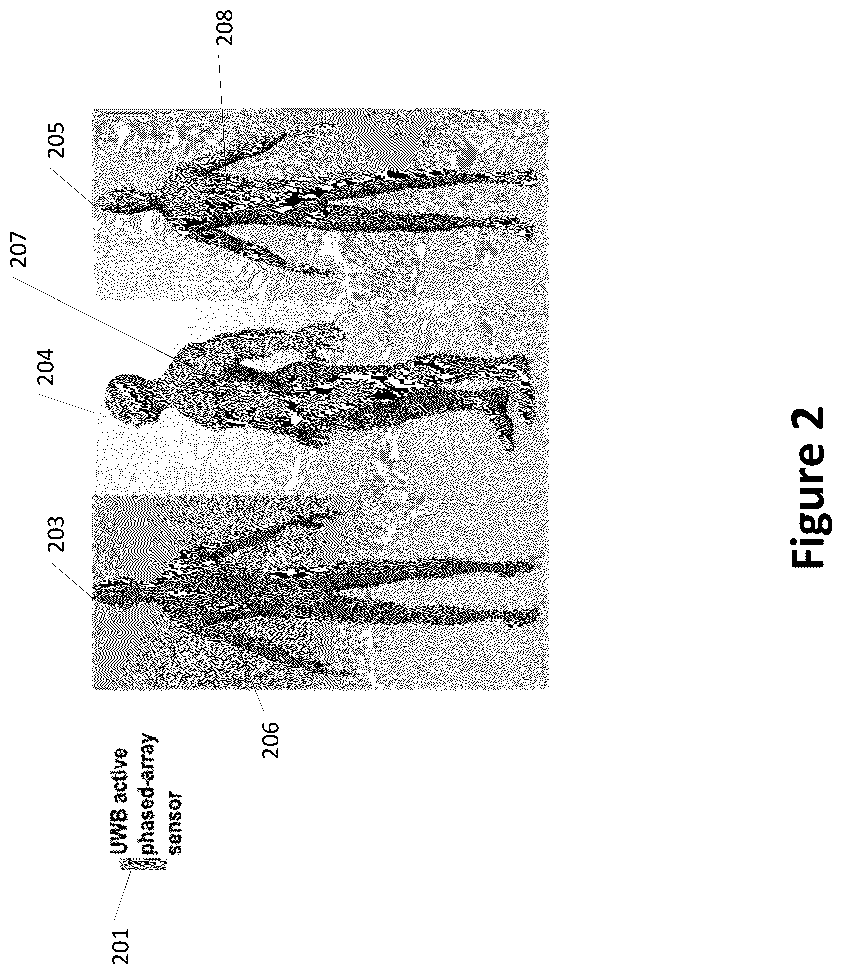 Patent US12618967 Figure 2 – Radar-based cross-sectional image reconstruction of subject