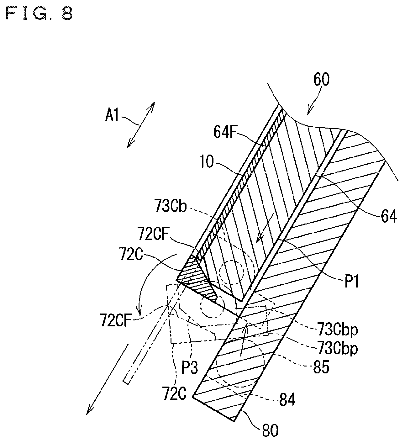 Patent US12618990 Figure 8 – Radiation image scanner