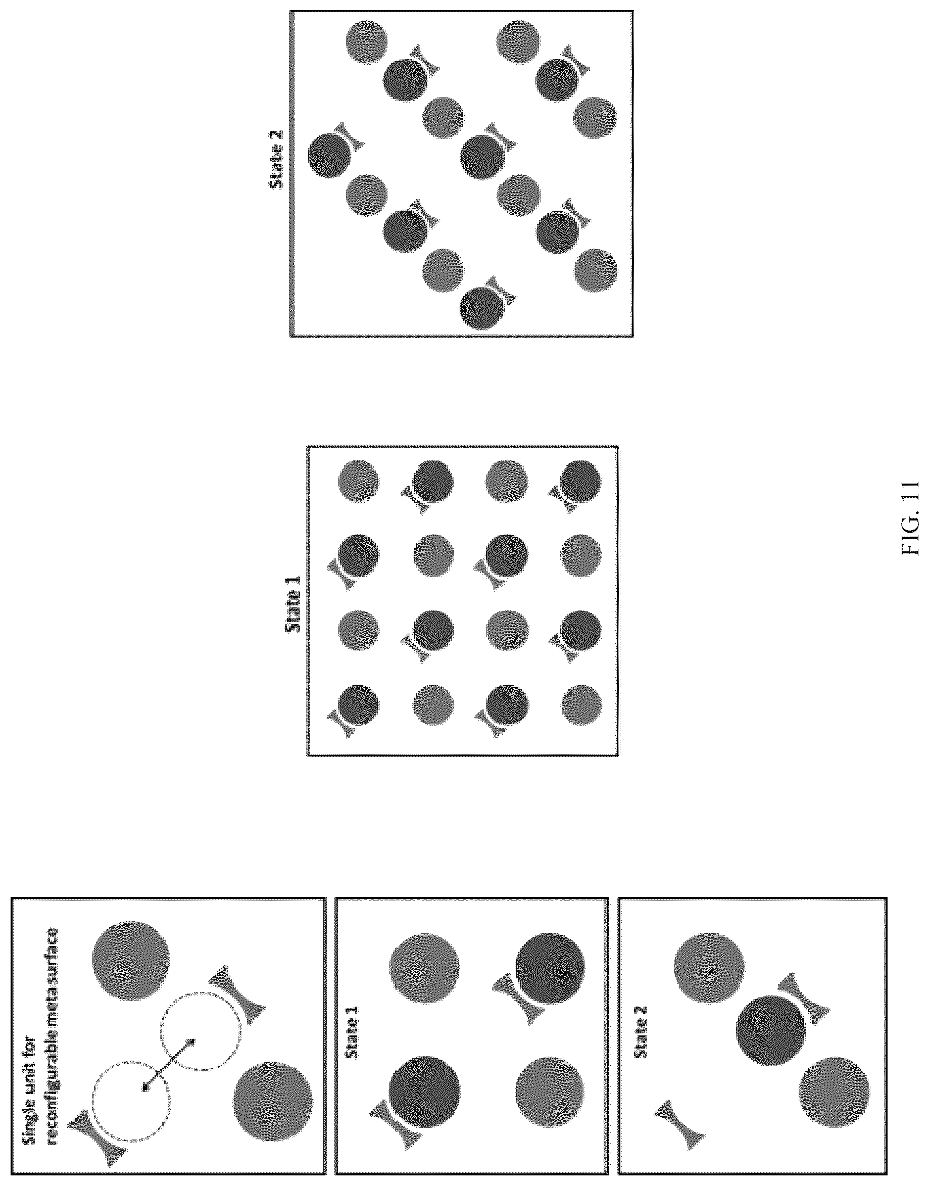 Patent US12619003 Figure 11 – Multistable elastic pixel (mep)-based reversibly reconfigurable metasurfaces