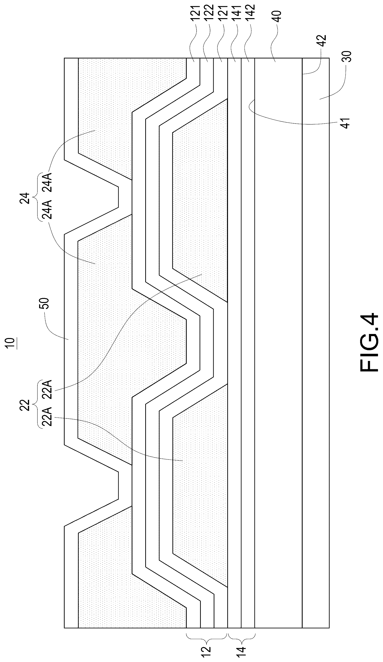 Patent US12619011 Figure 3 – Protection film structure with composite hardening layer
