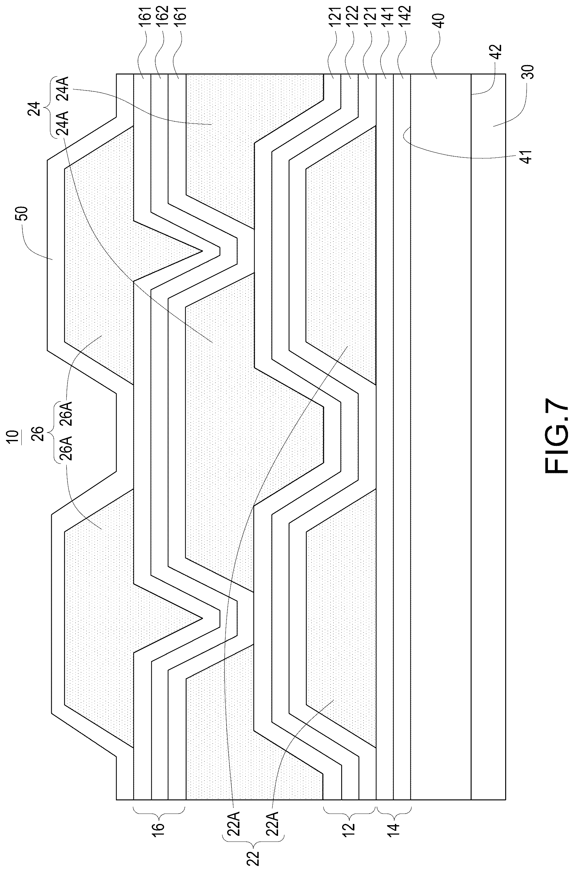 Patent US12619011 Figure 6 – Protection film structure with composite hardening layer