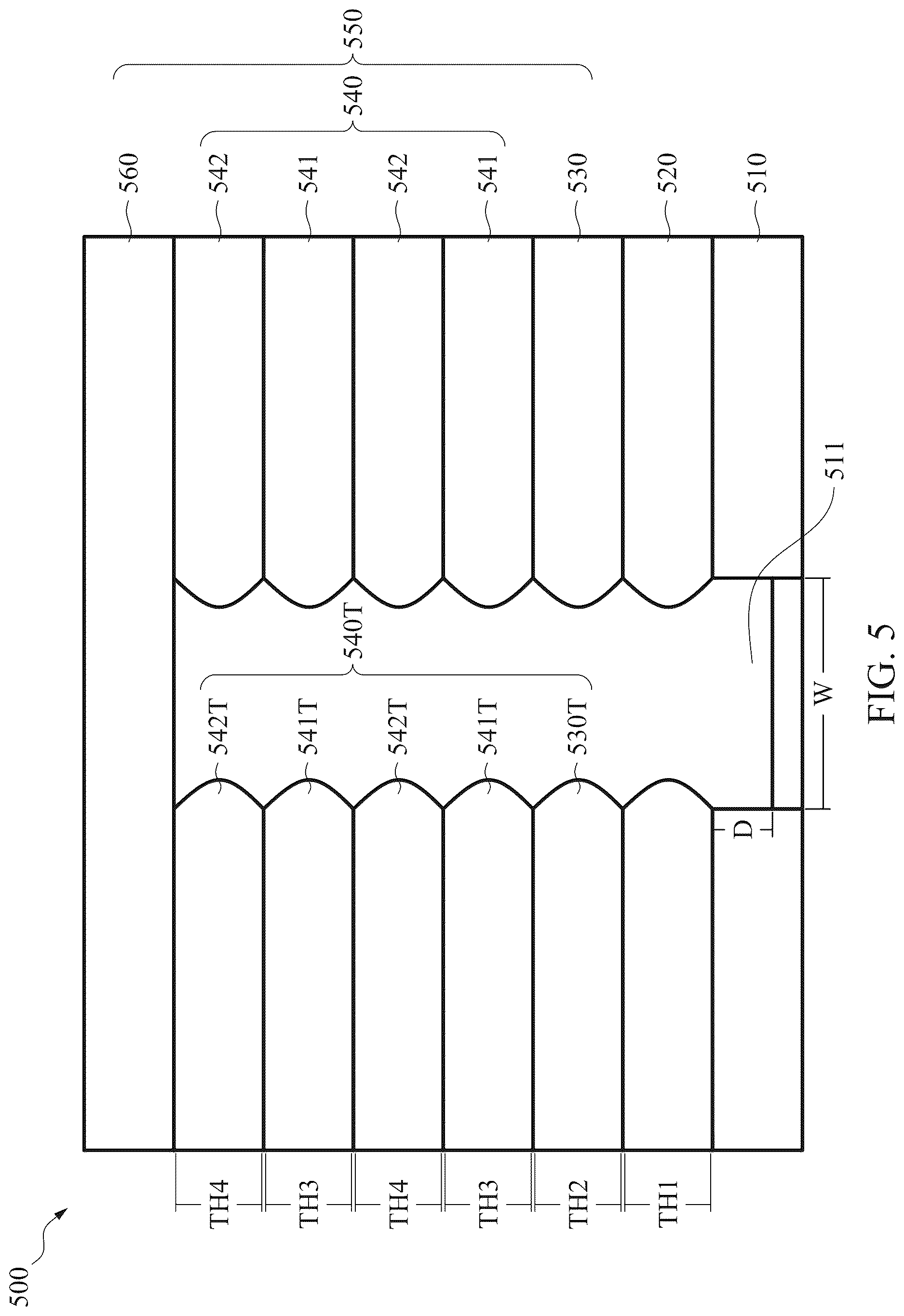 Patent US12619017 Figure 5 – Optical filter and method of producing the same