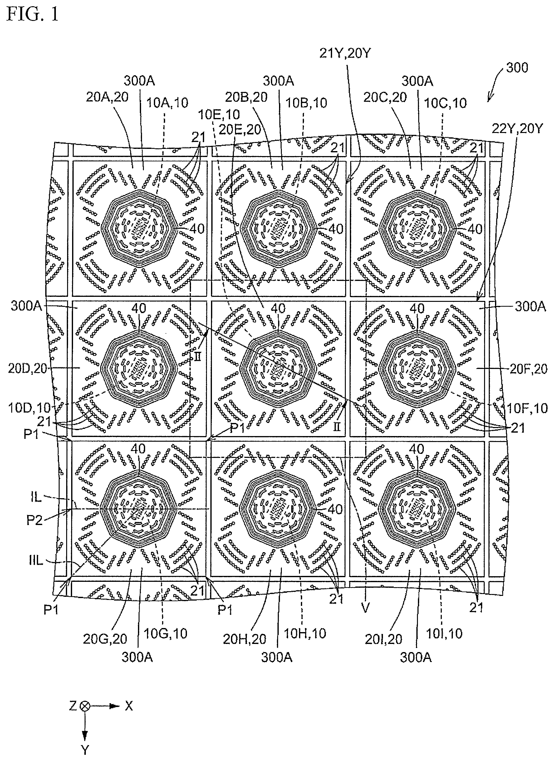 Patent US12619022 Figure 1 – Light-emitting module and planar light source