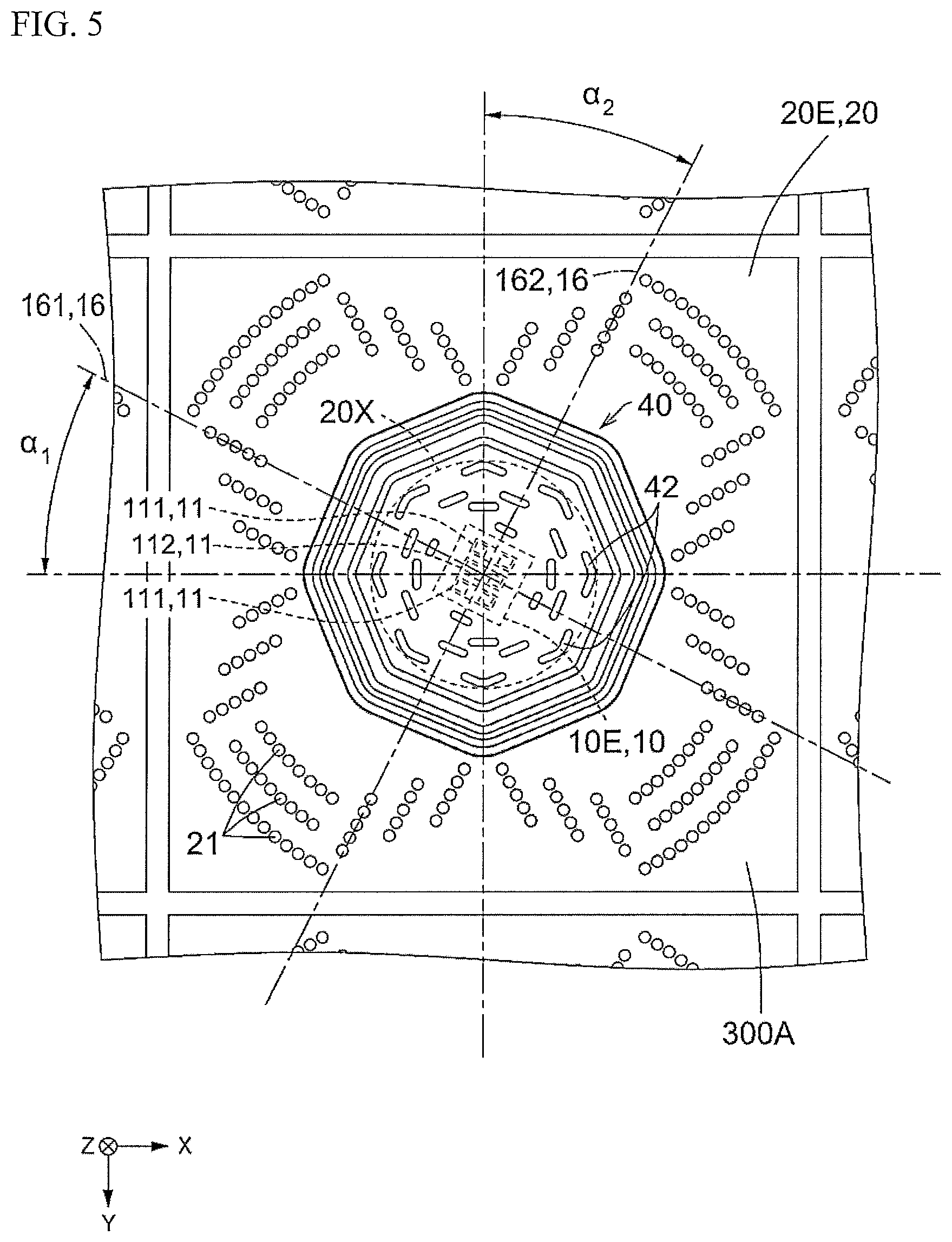 Patent US12619022 Figure 5 – Light-emitting module and planar light source