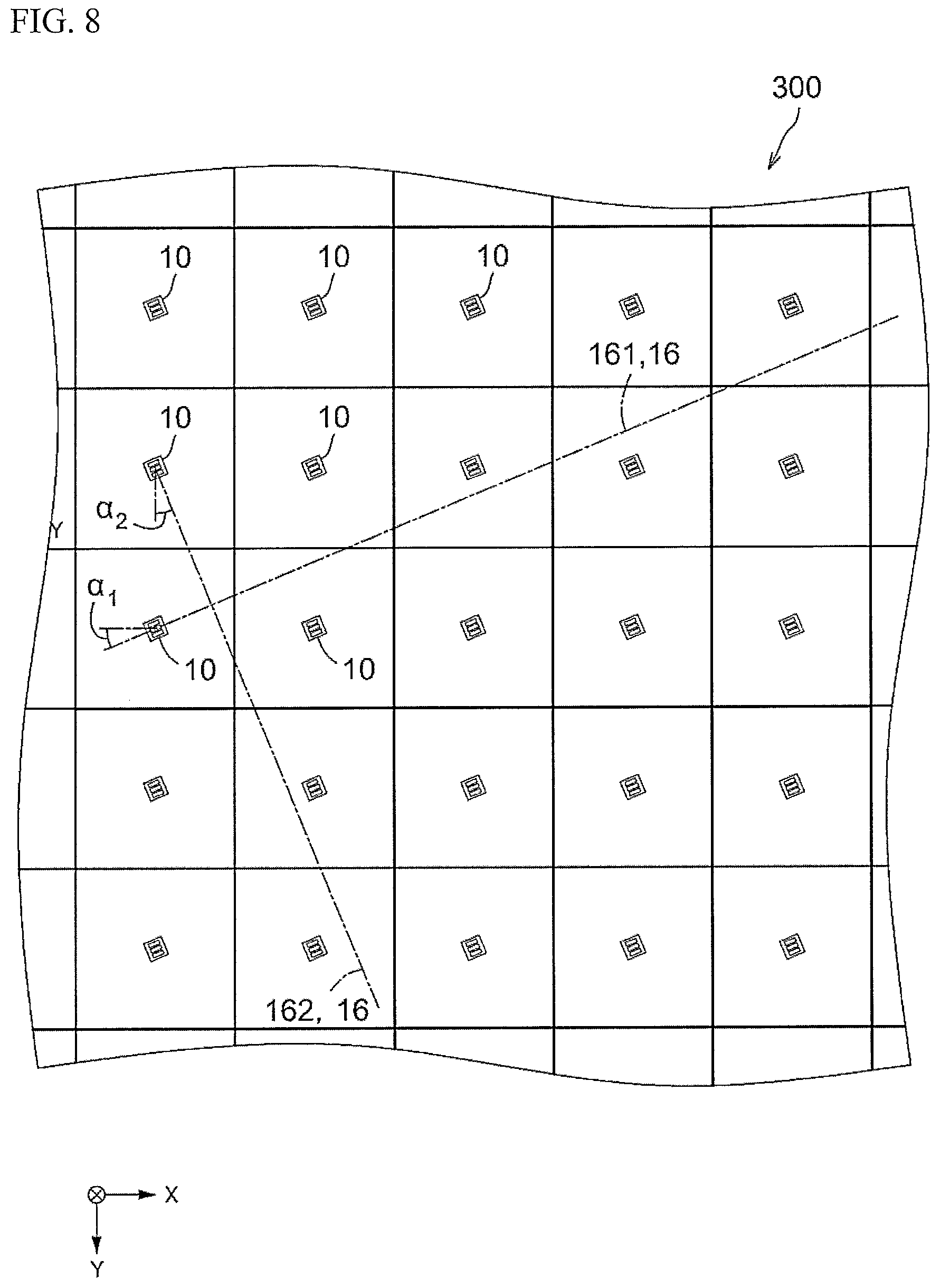 Patent US12619022 Figure 8 – Light-emitting module and planar light source
