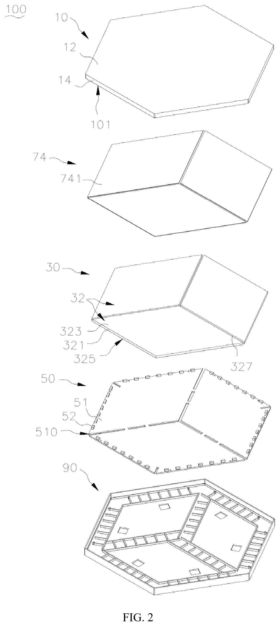 Patent US12619024 Figure 2 – Panel light and panel light apparatus