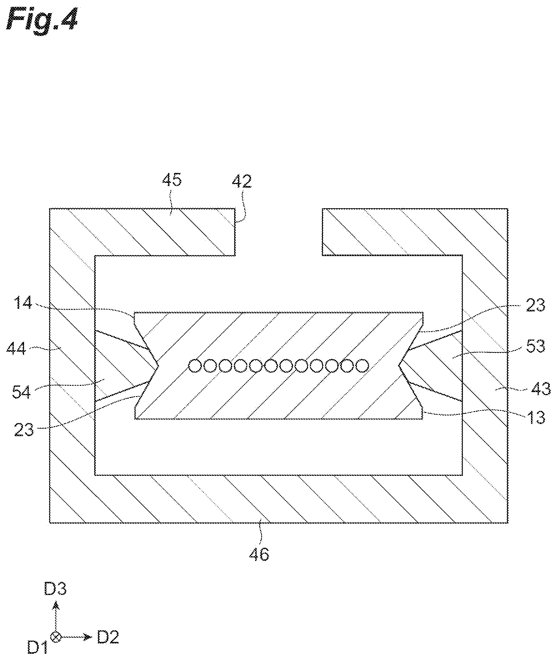 Patent US12619032 Figure 4 – Adapter and optical connection structure