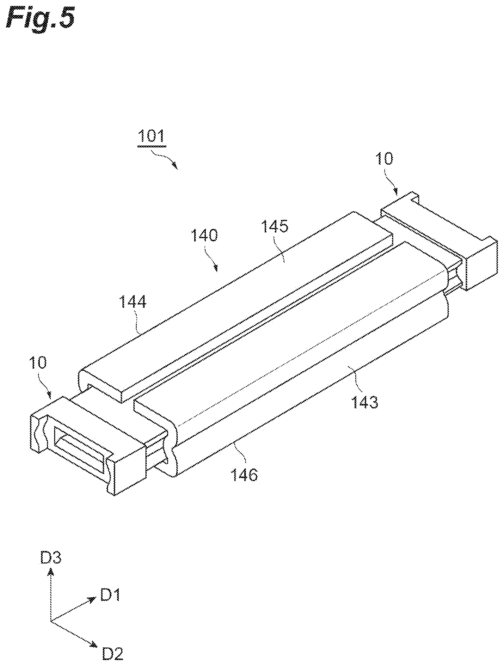 Patent US12619032 Figure 5 – Adapter and optical connection structure