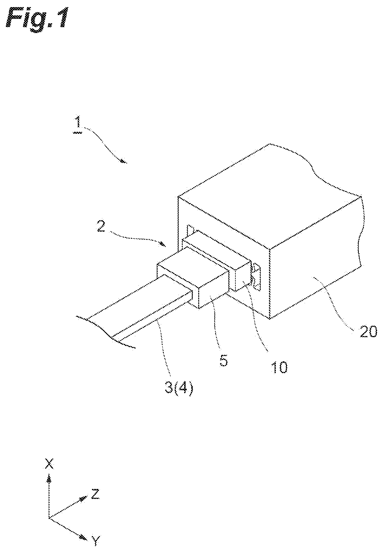 Patent US12619034 Figure 1 – Ferrule, optical connector, and optical connection structure