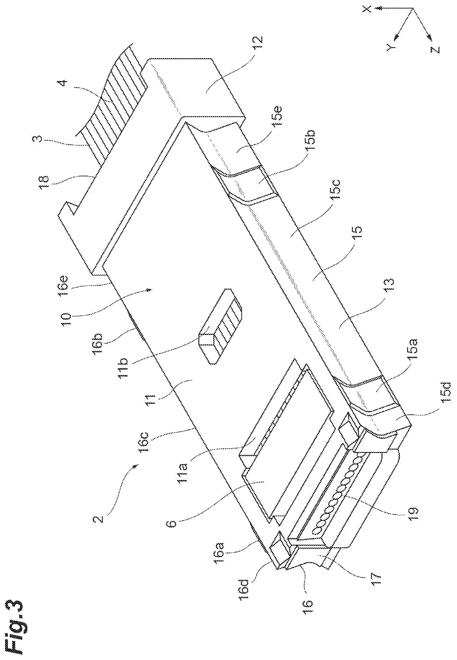 Patent US12619034 Figure 3 – Ferrule, optical connector, and optical connection structure