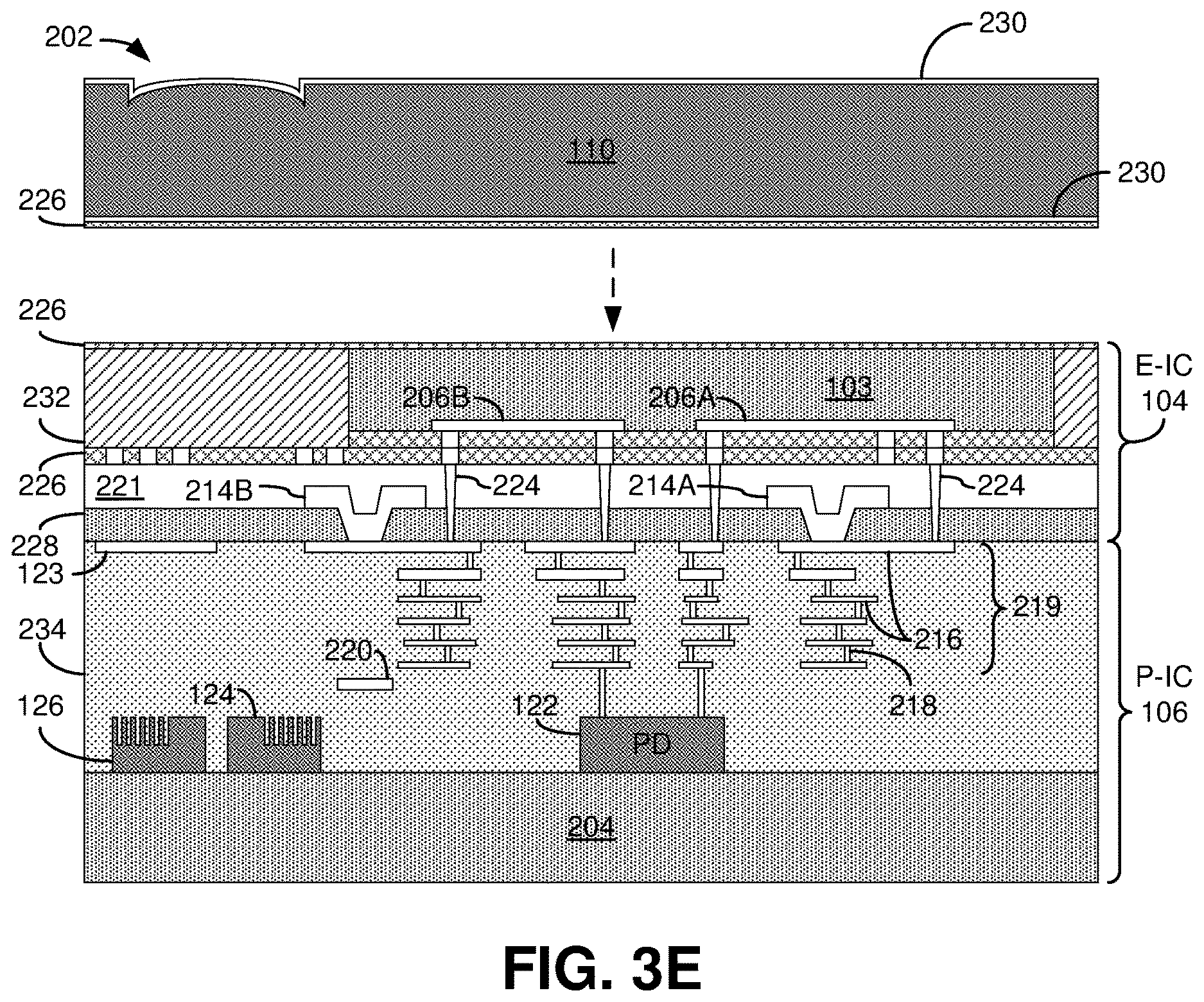 Patent US12619037 Figure 6 – Integrated circuit device facilitating same-side optical and electrical testing
