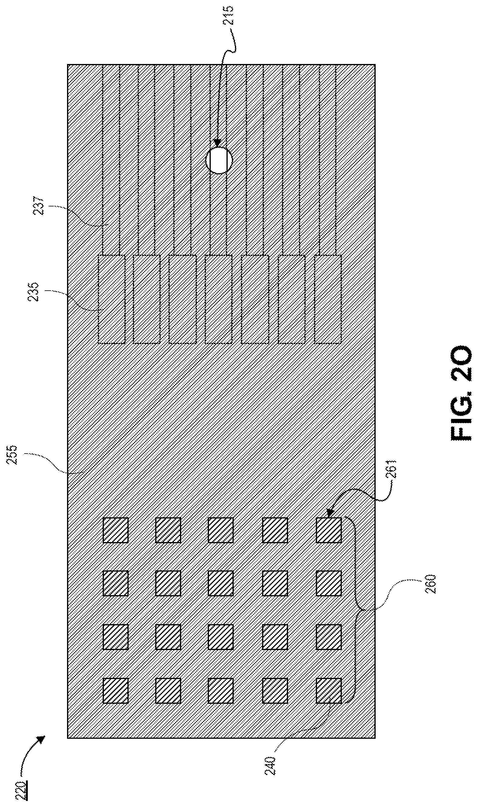 Patent US12619038 Figure 13 – Approach to prevent plating at v-groove zone in photonics silicon during bumping or pillaring