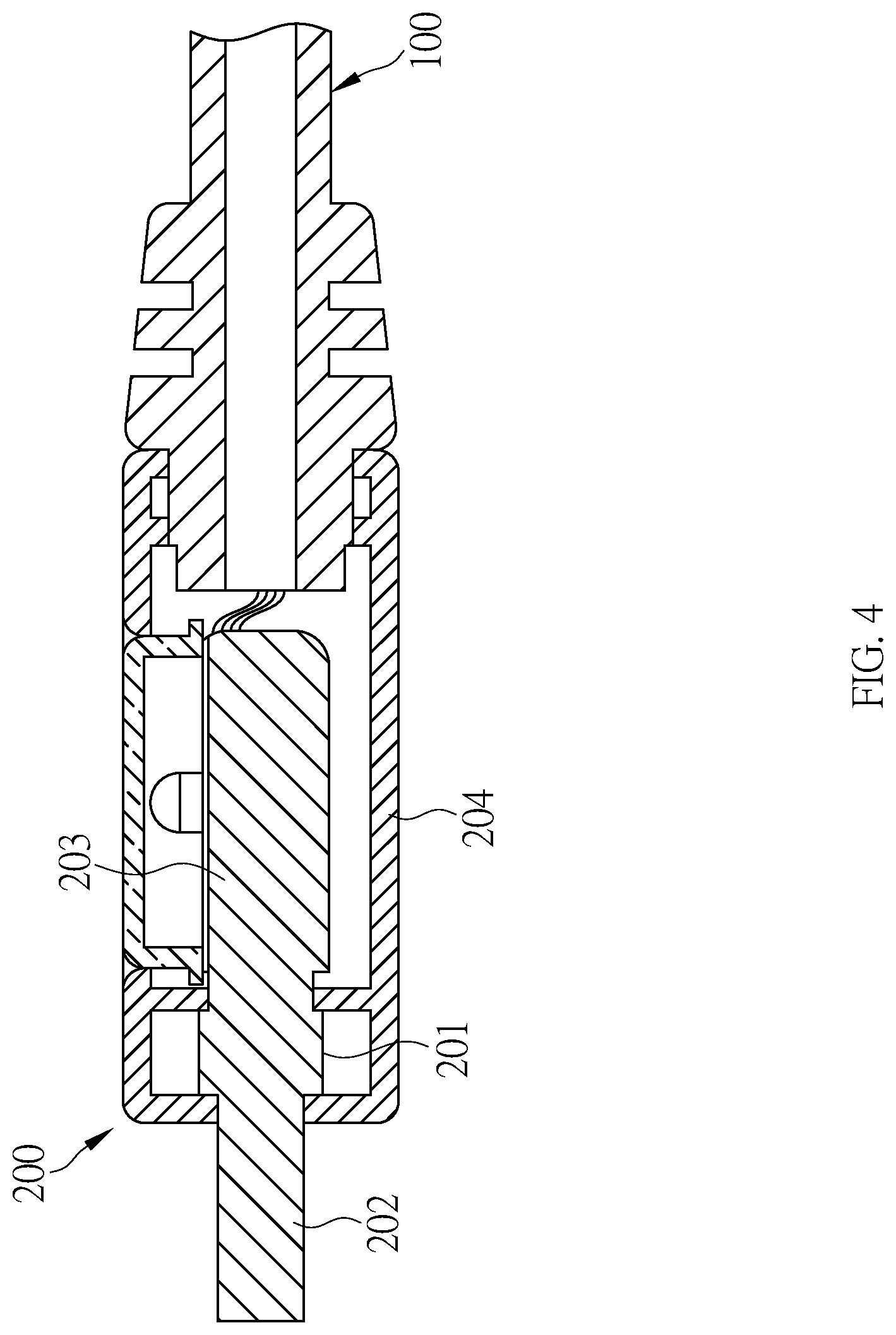 Patent US12619041 Figure 4 – Optoelectronic cable