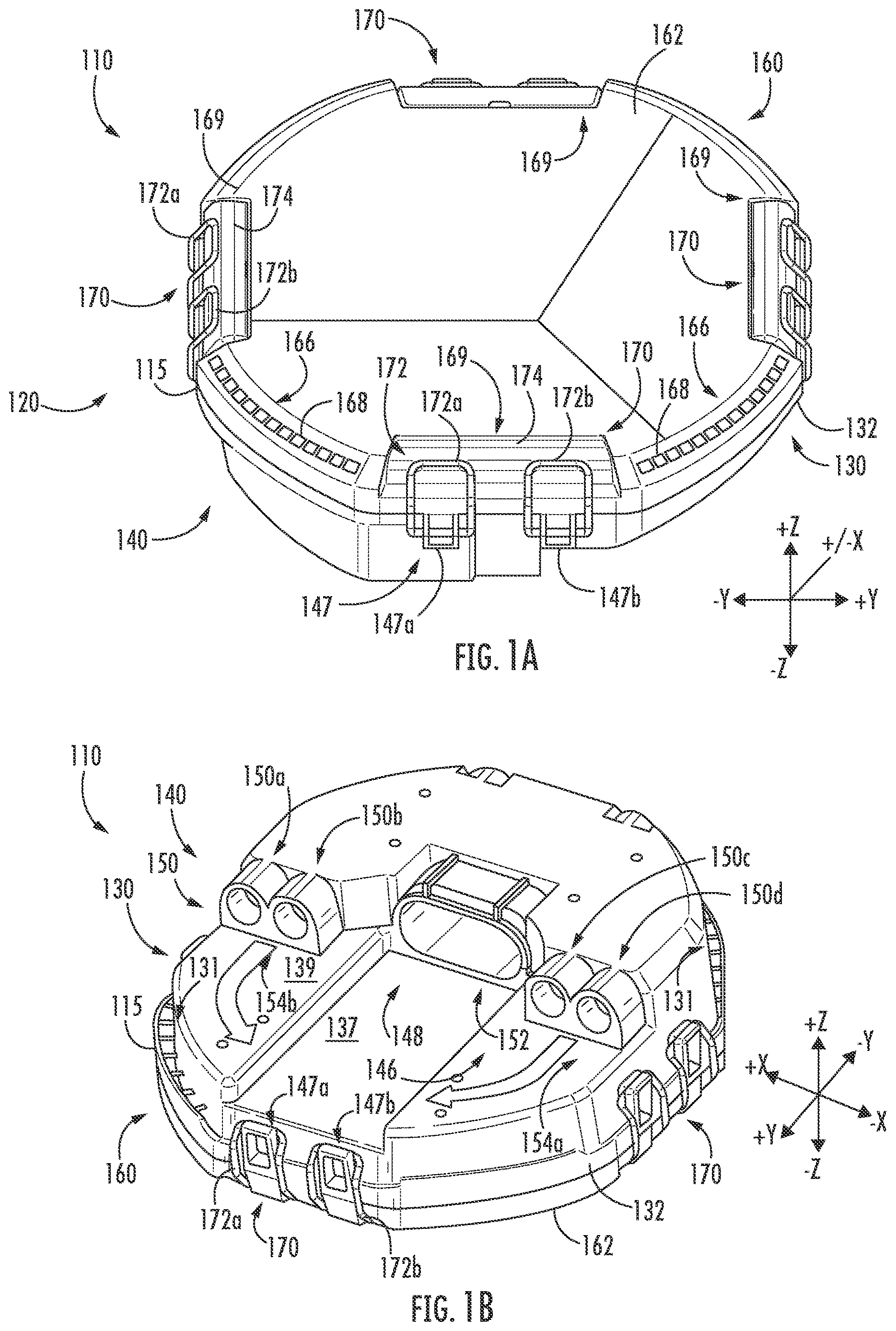 Patent US12619042 Figure 1 – Fiber enclosures having strengthening ribs