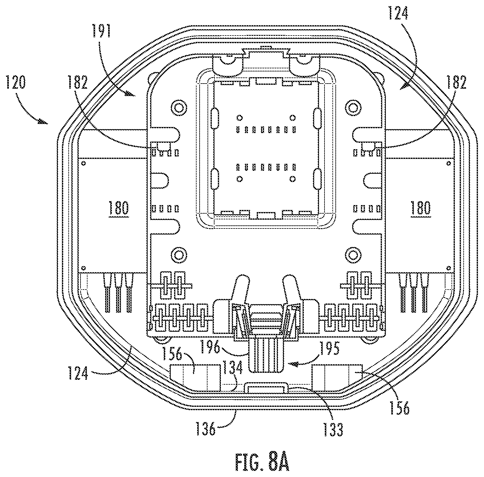 Patent US12619042 Figure 14 – Fiber enclosures having strengthening ribs