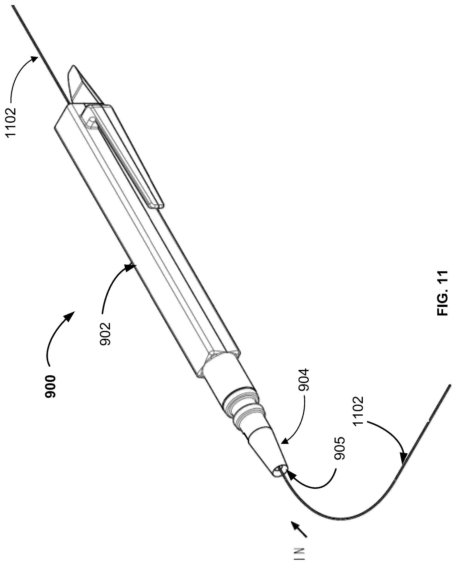 Patent US12619044 Figure 11 – Optical fiber routing tool