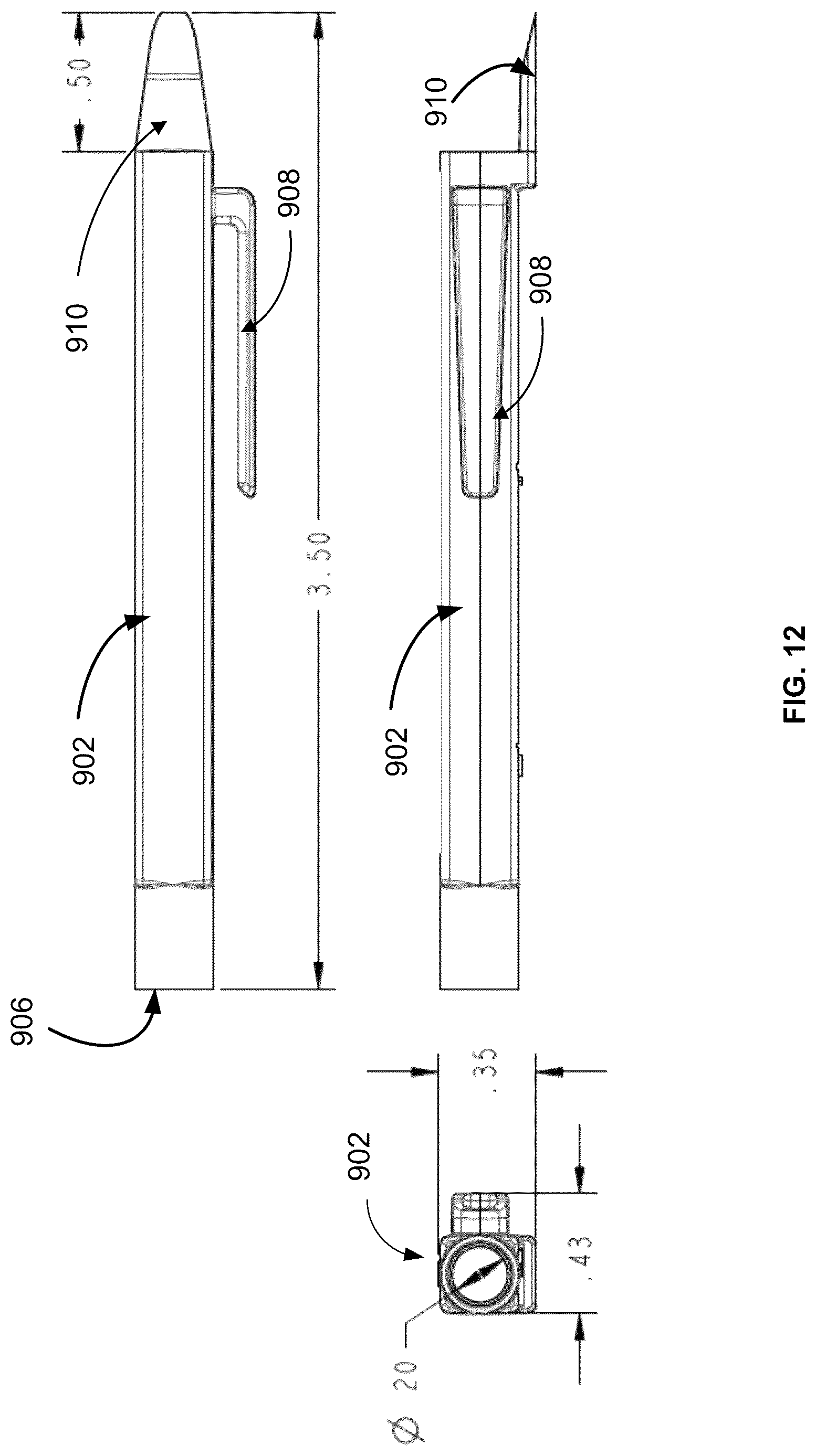 Patent US12619044 Figure 12 – Optical fiber routing tool