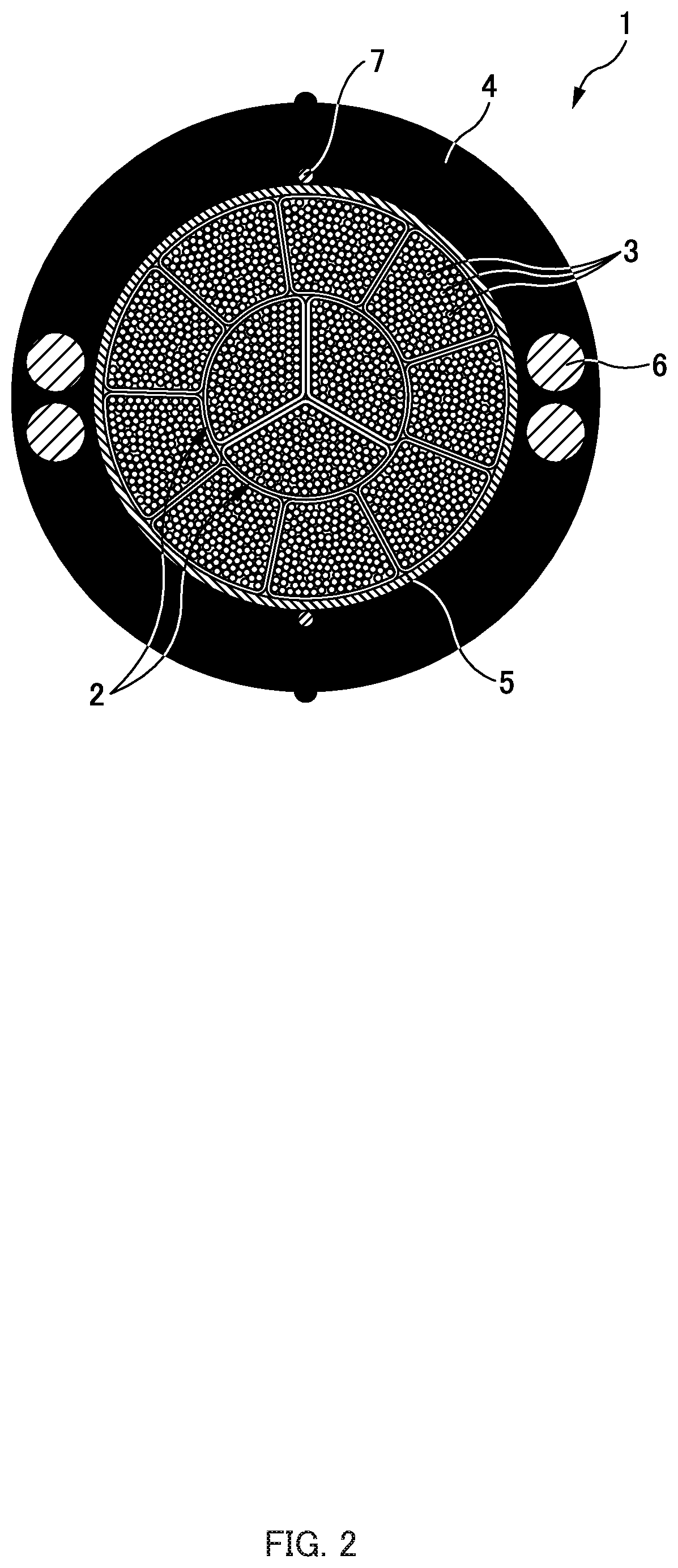Patent US12619045 Figure 2 – Efficient alignment structure for multiple connectors branching from a single optical cable