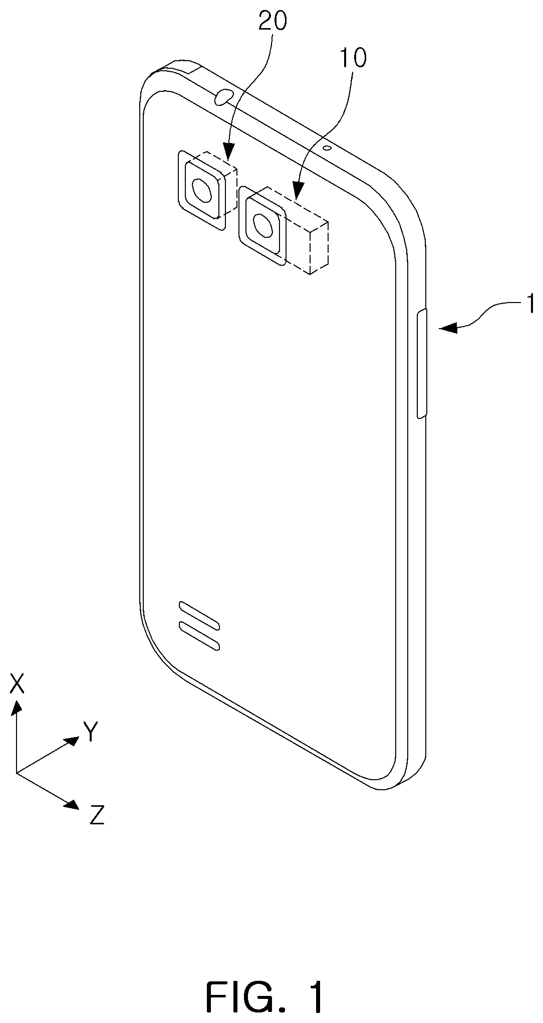 Patent US12619050 Figure 1 – Camera module