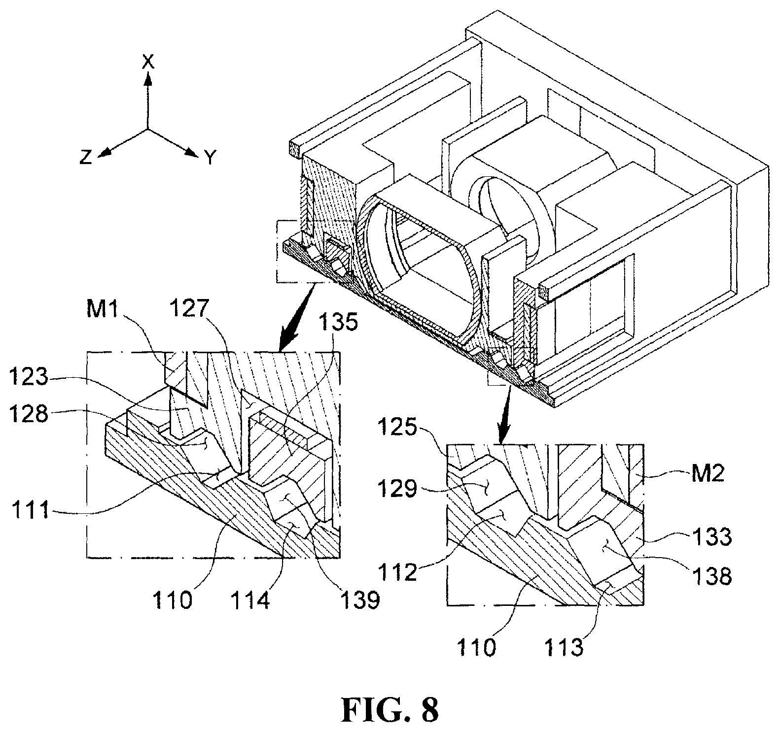 Patent US12619051 Figure 8 – Zoom drive actuator
