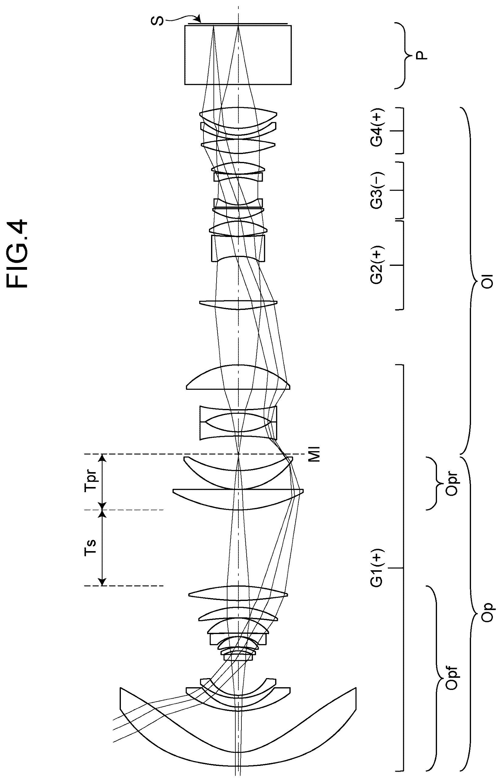 Patent US12619055 Figure 4 – Optical system, image projection apparatus, and imaging apparatus