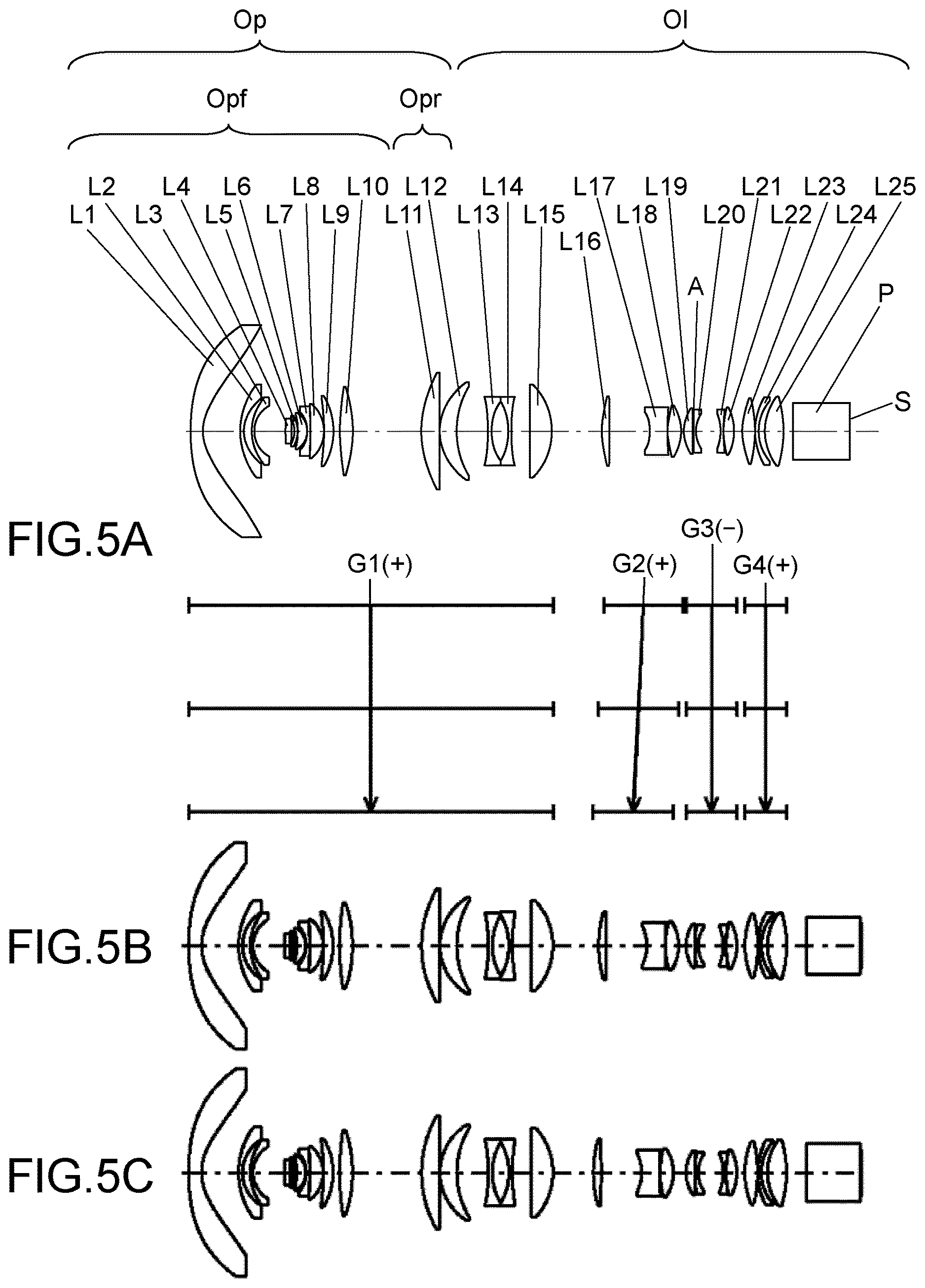 Patent US12619055 Figure 5 – Optical system, image projection apparatus, and imaging apparatus