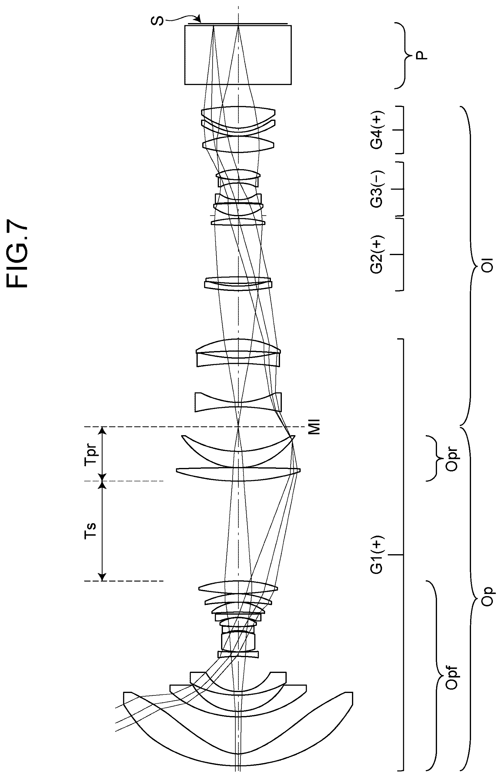 Patent US12619055 Figure 7 – Optical system, image projection apparatus, and imaging apparatus