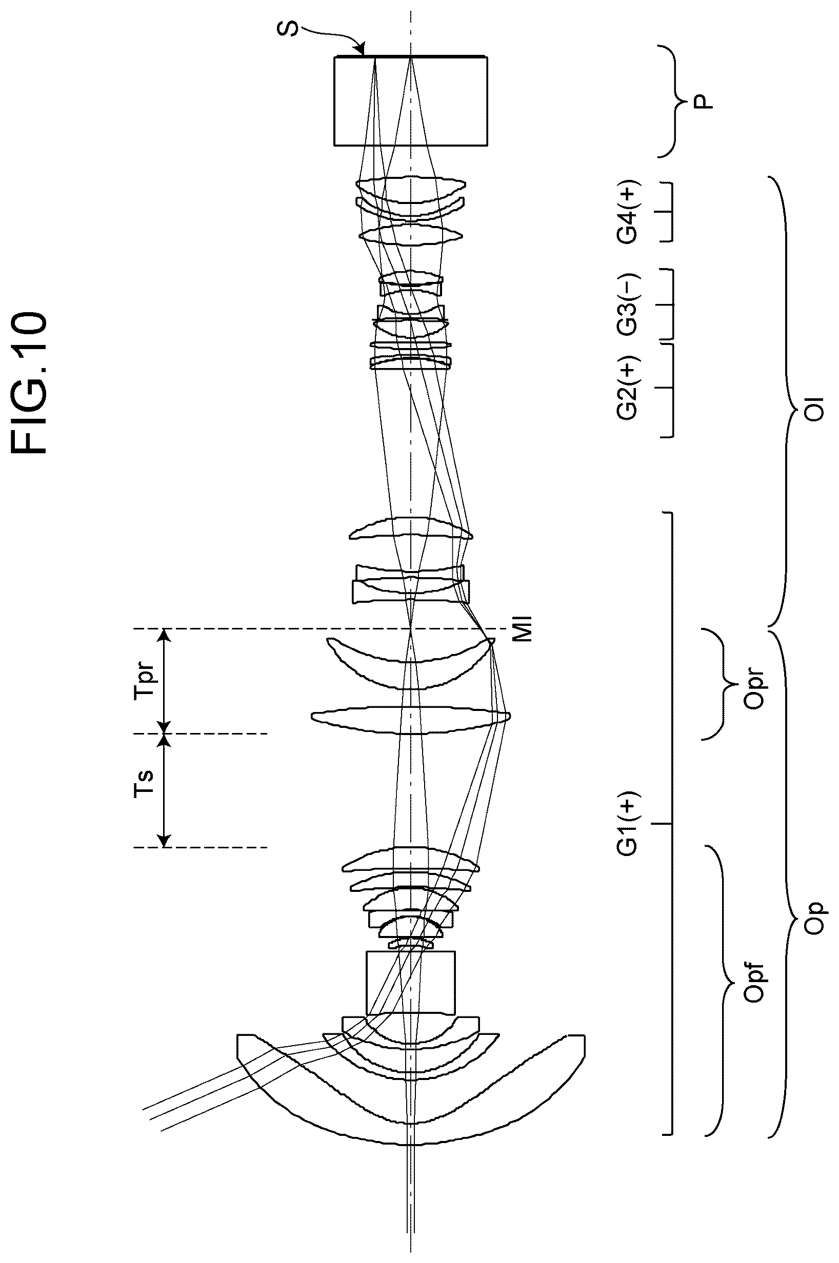 Patent US12619055 Figure 10 – Optical system, image projection apparatus, and imaging apparatus