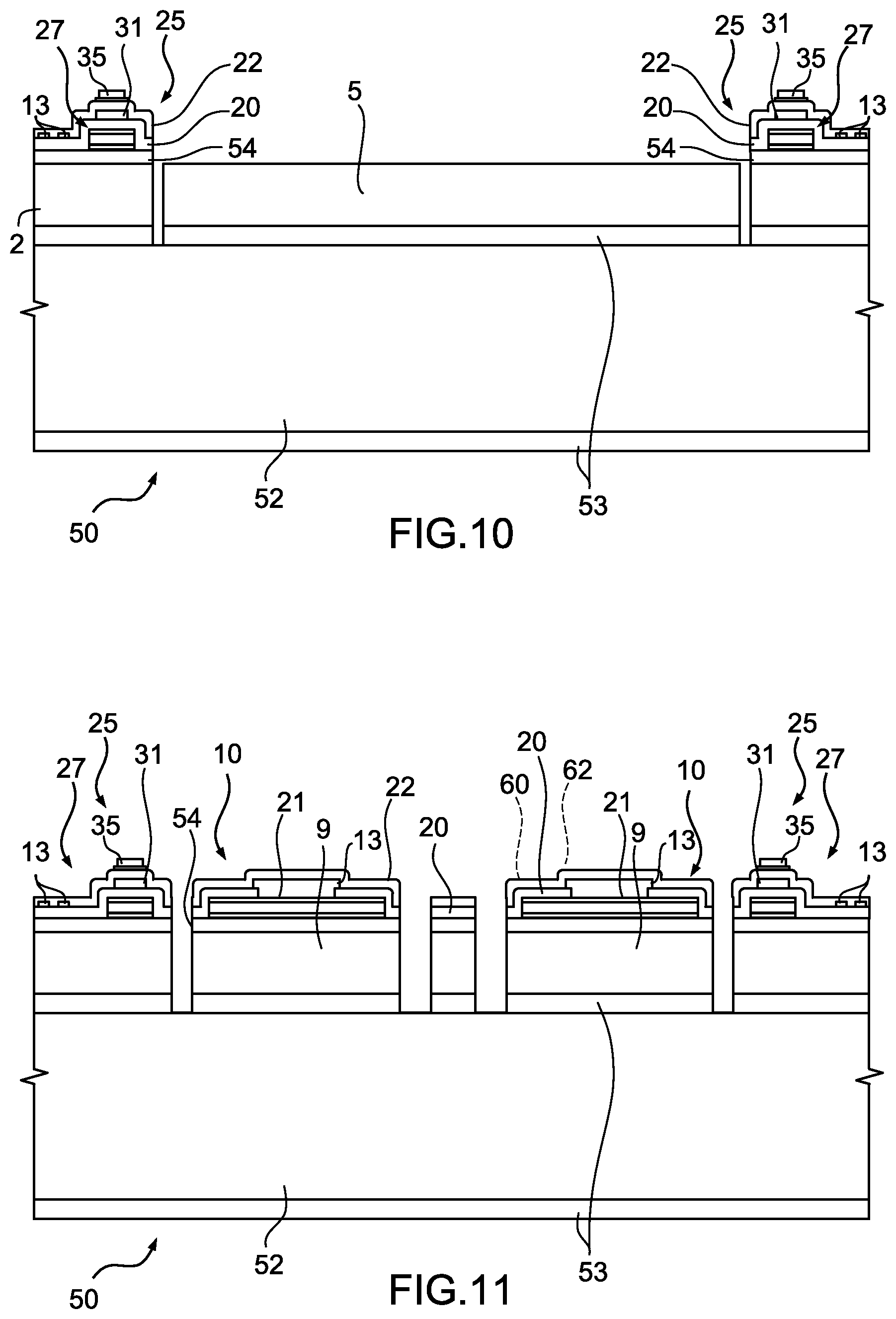 Patent US12619065 Figure 6 – Process for manufacturing a microelectromechanical mirror device and microelectromechanical mirror device