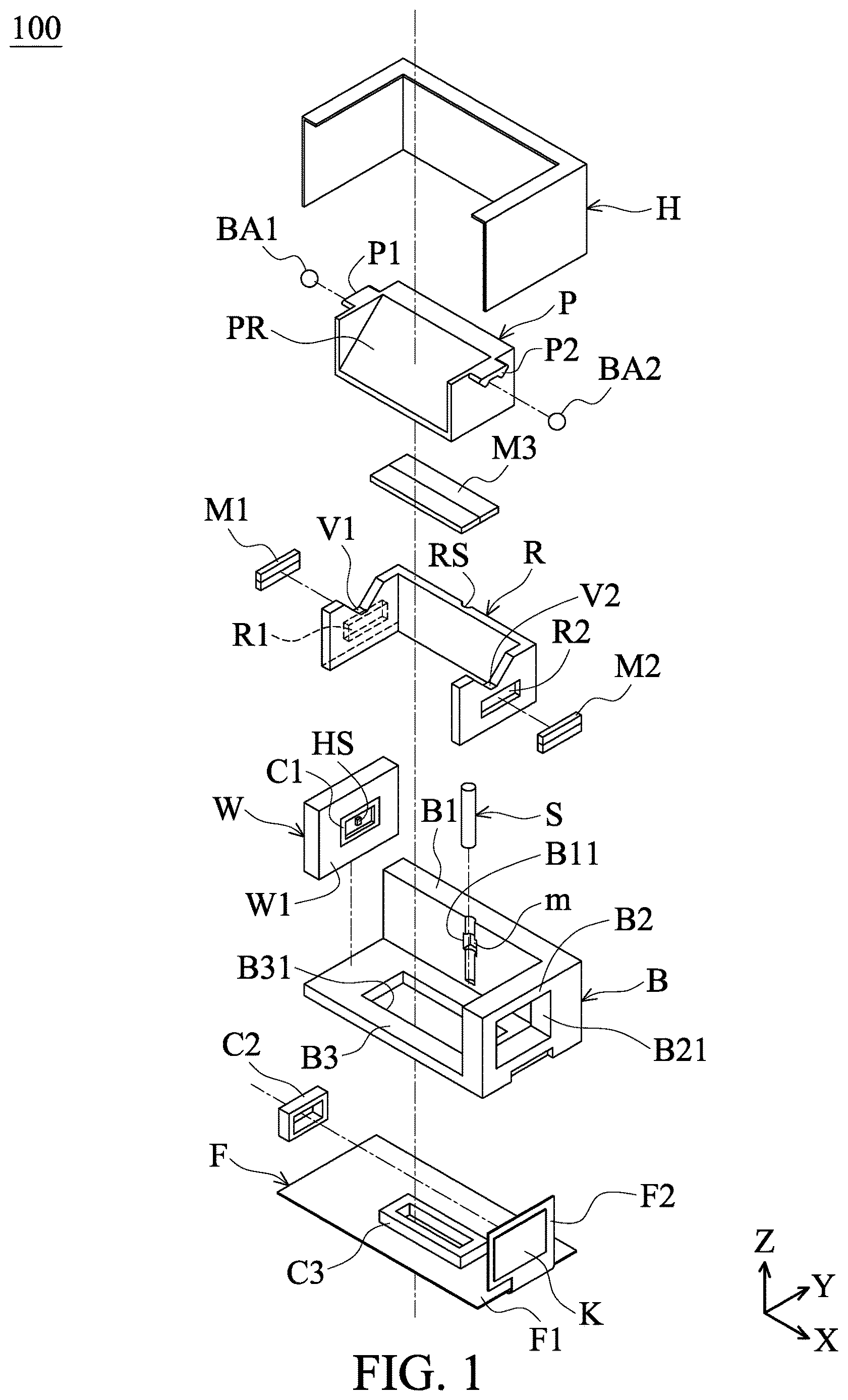 Patent US12619066 Figure 1 – Driving mechanism