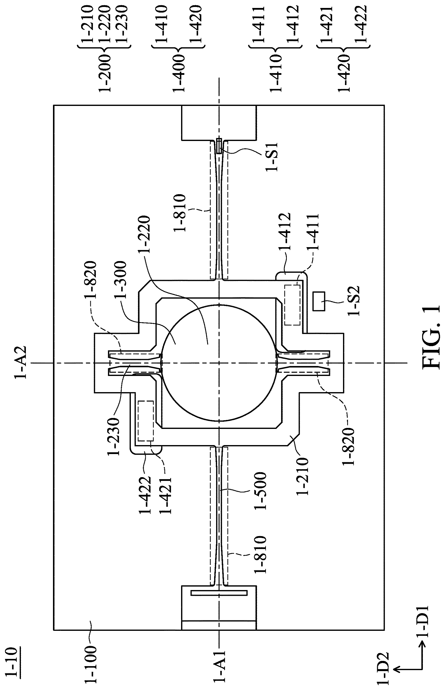 Patent US12619068 Figure 1 – Optical element driving mechanism